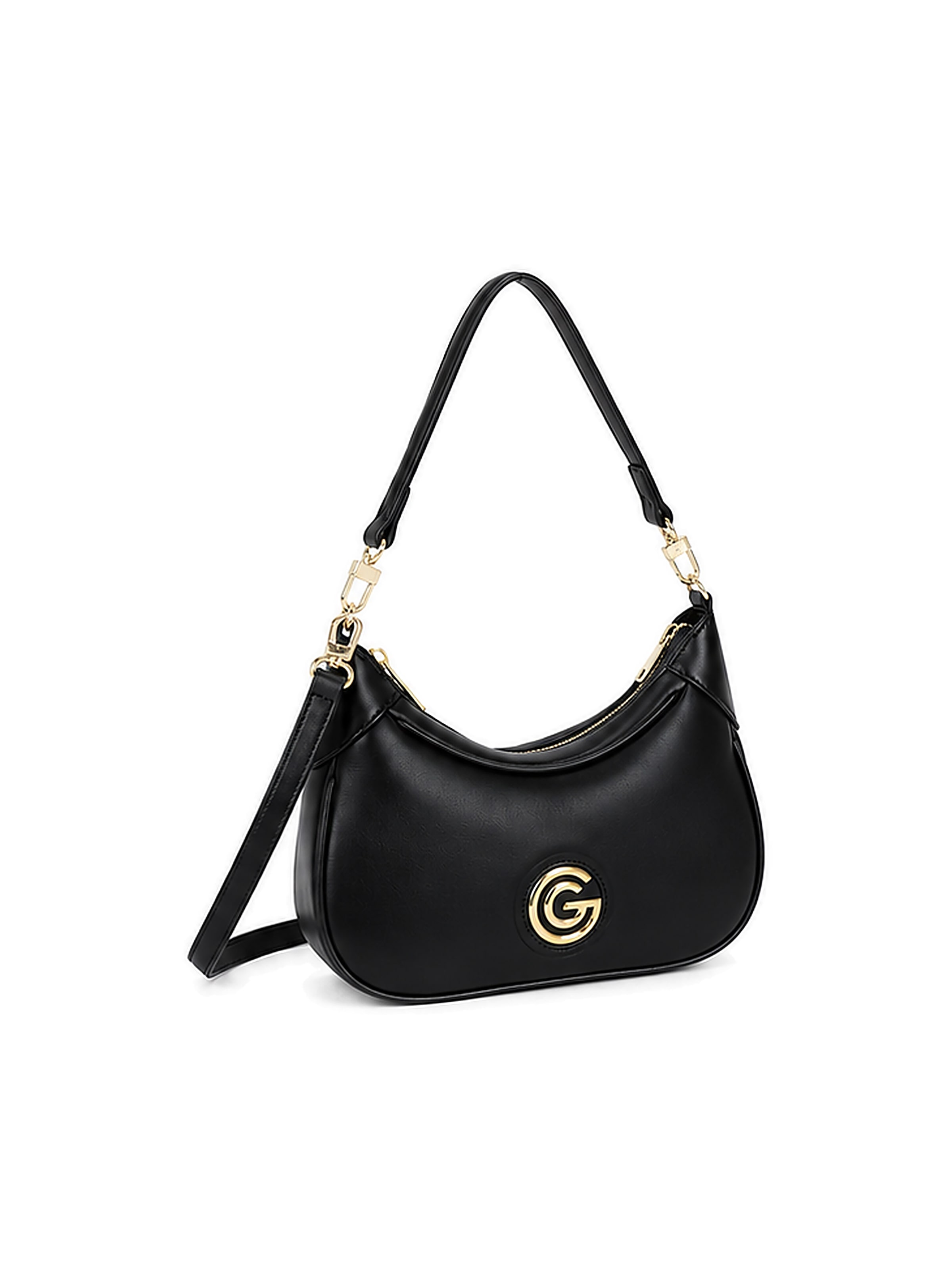 GABRIELLA G By Gabriella Gucci Hobo »CARLA« Damen Schultertasche, Umhängetasche mit G-Logo-Schmuckelement