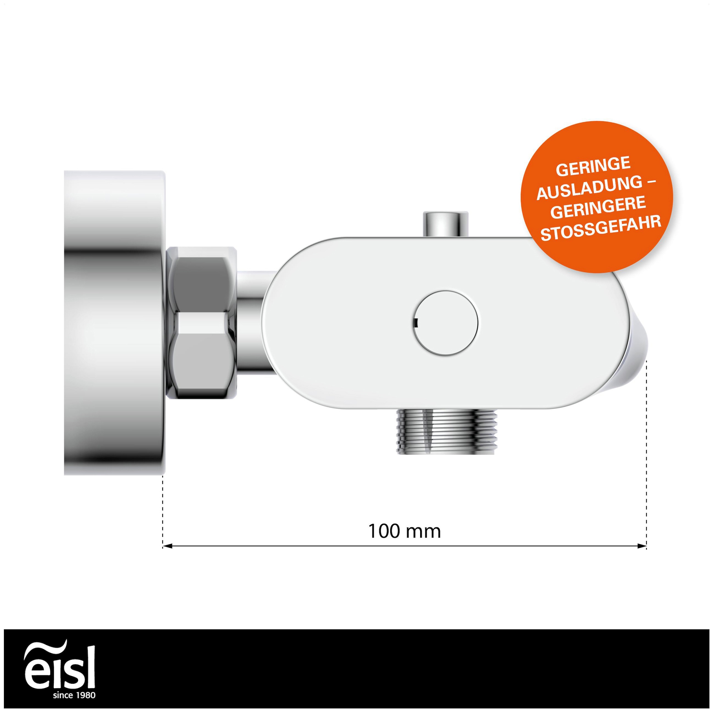 Eisl Wannenthermostat »CARNEO« Schwallauslauf, Eco-Stopp-Funktion, Sicherheitssperre