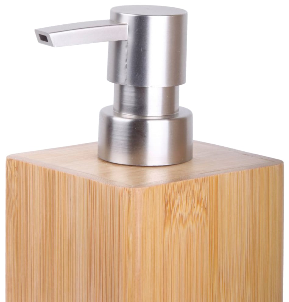 Sanilo Badaccessoire-Set »Bambus«, (Kombi-Set, 2 tlg.), bestehend aus Seifenspender und WC-Bürste, strukturiert
