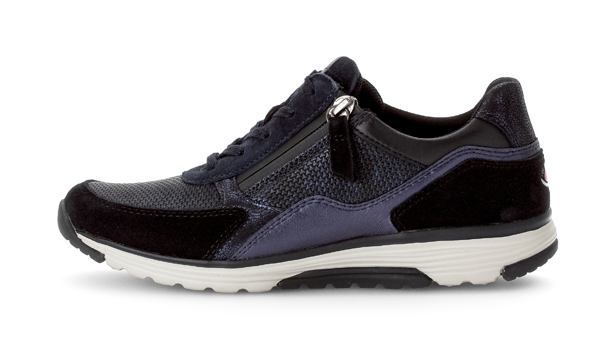 Gabor Rollingsoft Keilsneaker, Komfortschuh, Halbschuh, Schnürschuh mit Logo an der Ferse