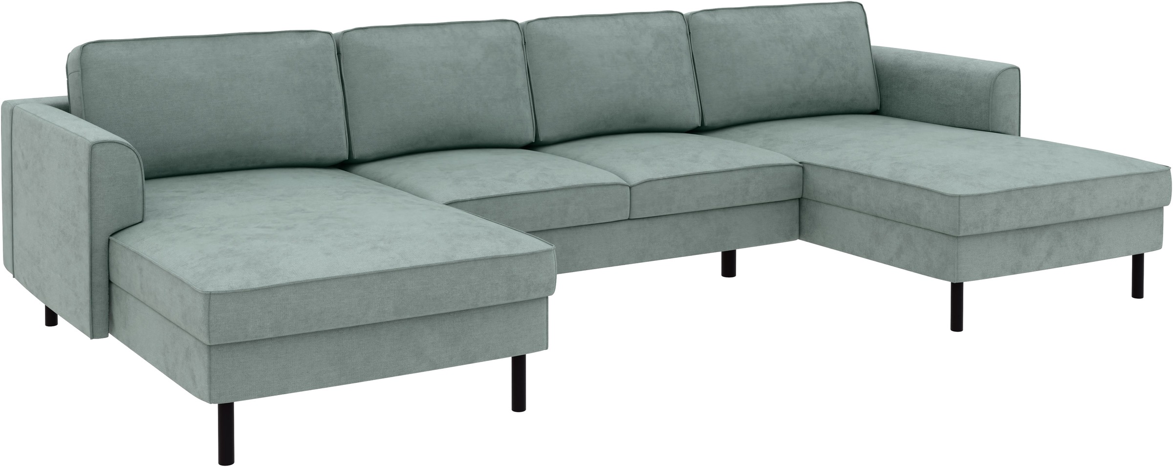 Home affaire Wohnlandschaft »Booster Couch wahlweise mit Schlaffunktion und Bettkasten-auch in Cord«, Sofa in U-Form, Breite 305 cm
