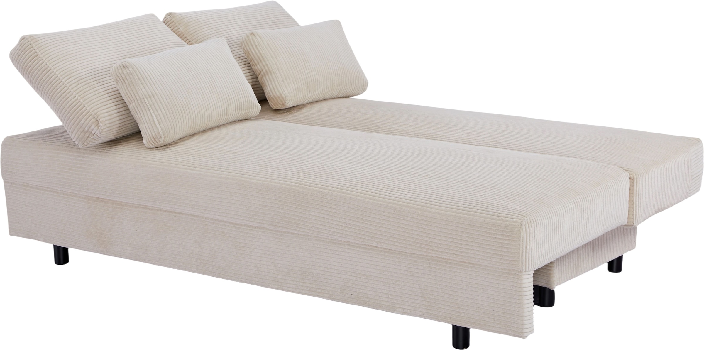 OTTO home Schlafsofa »ONNIKO Cord, Breite: 192 cm, Liegefläche 121x192 cm, softer Cord-Bezug« mit Bettfunktion & Bettkasten