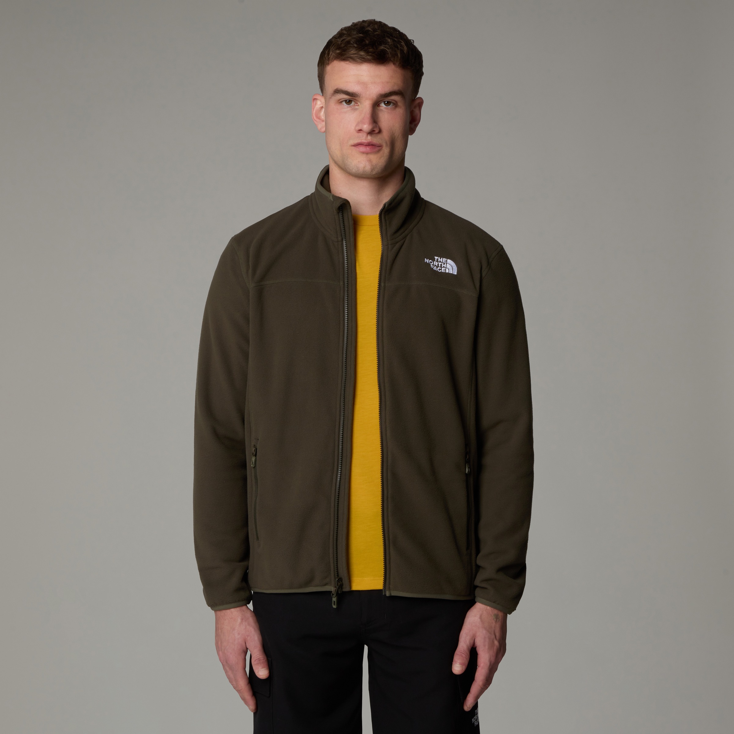 The North Face Fleecejacke »M 100 GLACIER FULL ZIP - EU«, (1 St.), aus weichem, gebürstetem Mikrofaser-Fleece