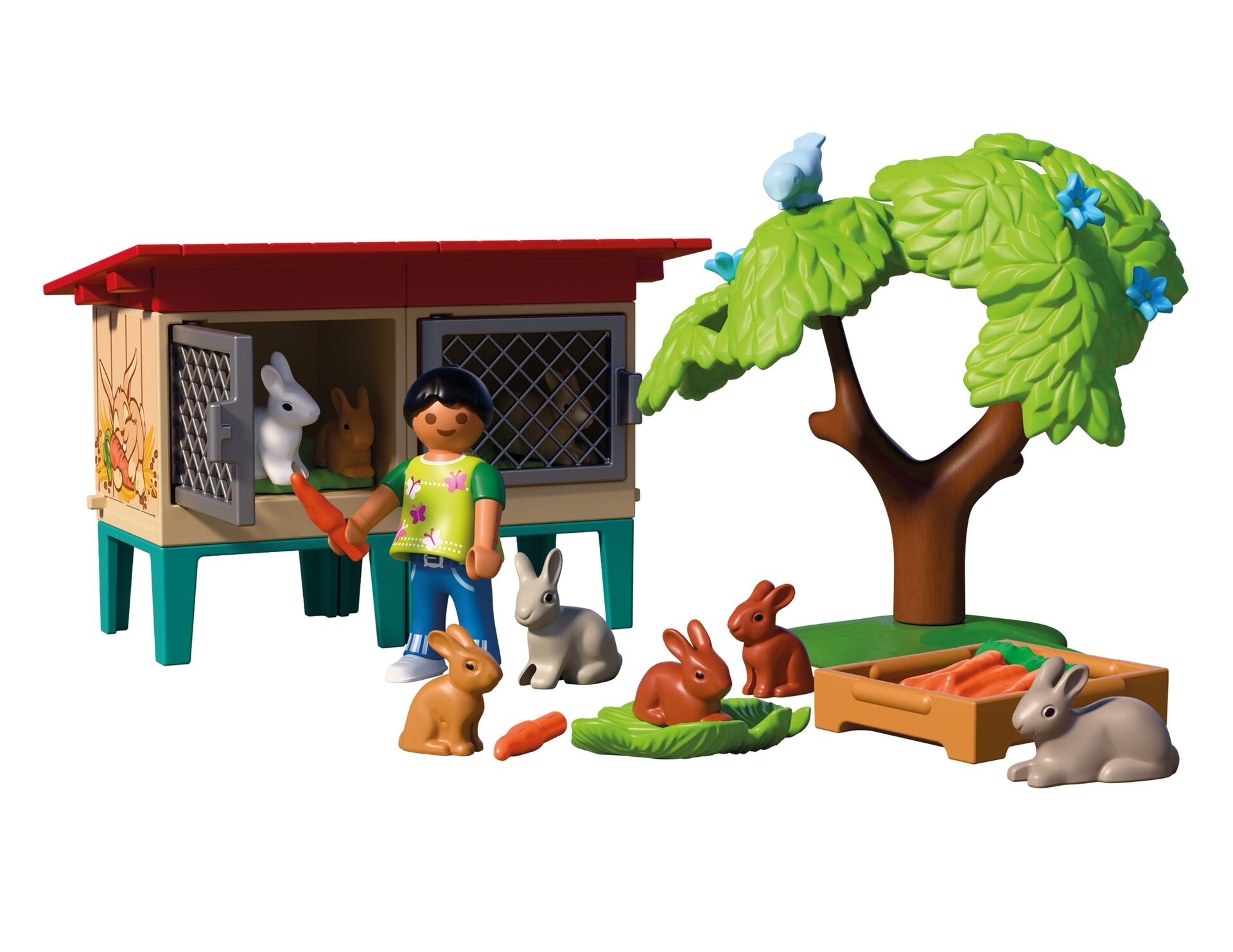 Playmobil® Konstruktions-Spielset »Ländlicher Kaninchenstall (72170), Country« Made in Europe
