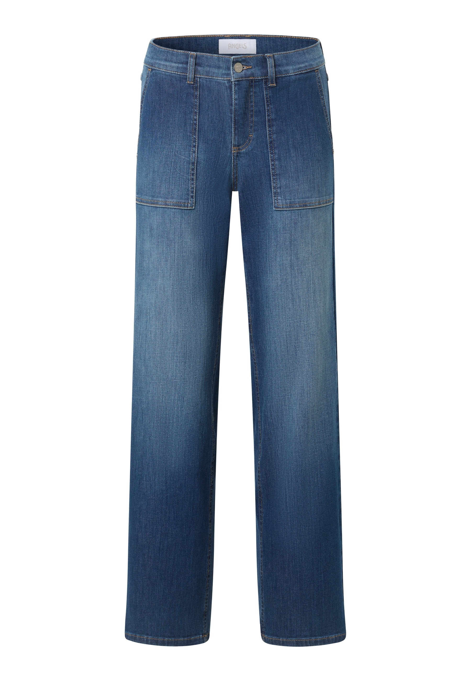 ANGELS Relax-fit-Jeans »LIZ WORKER« mit großen Vordertaschen und Fade-Out Effekten