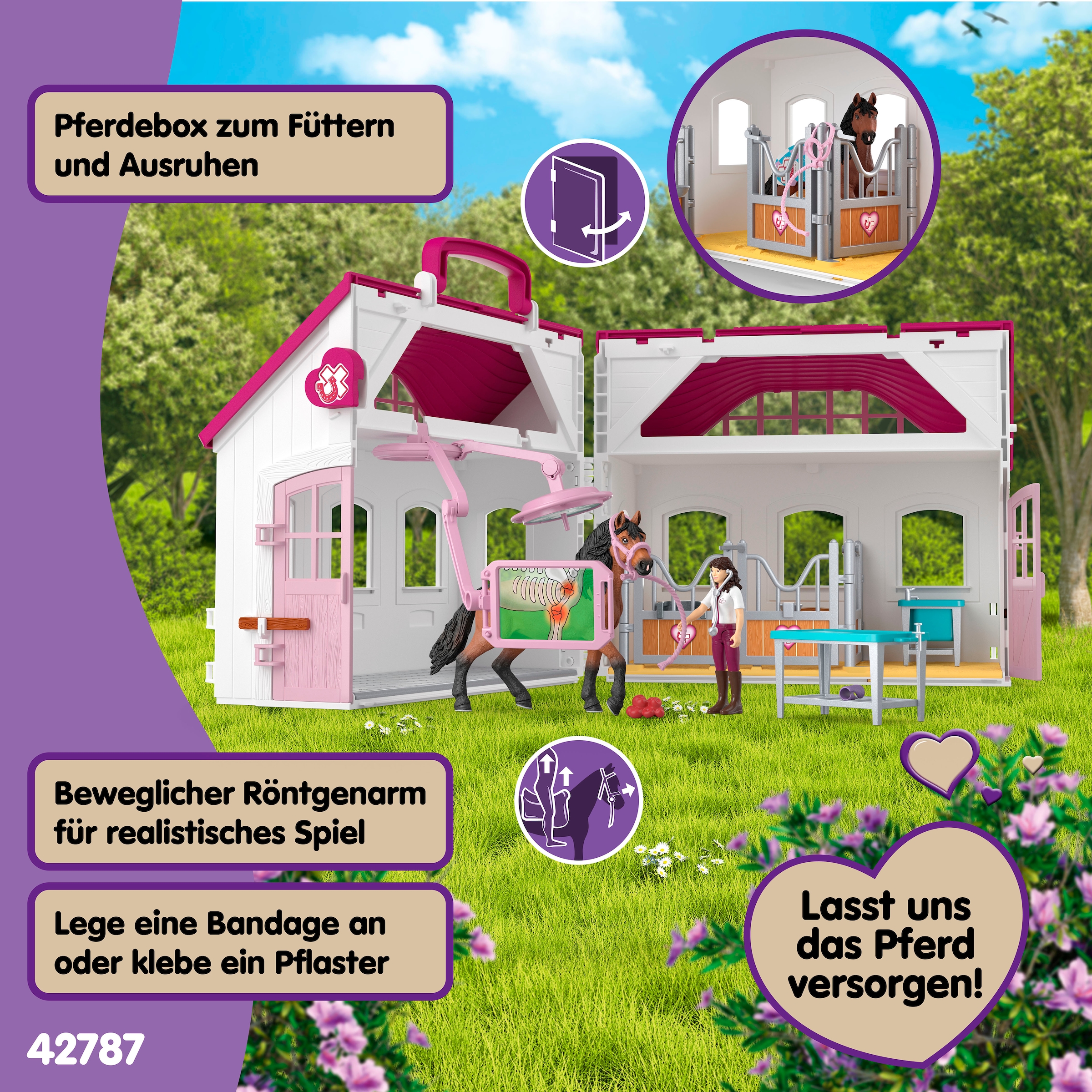Schleich® Spielwelt »HORSE CLUB, Pferdeklinik Heilende Hufe (42787)«