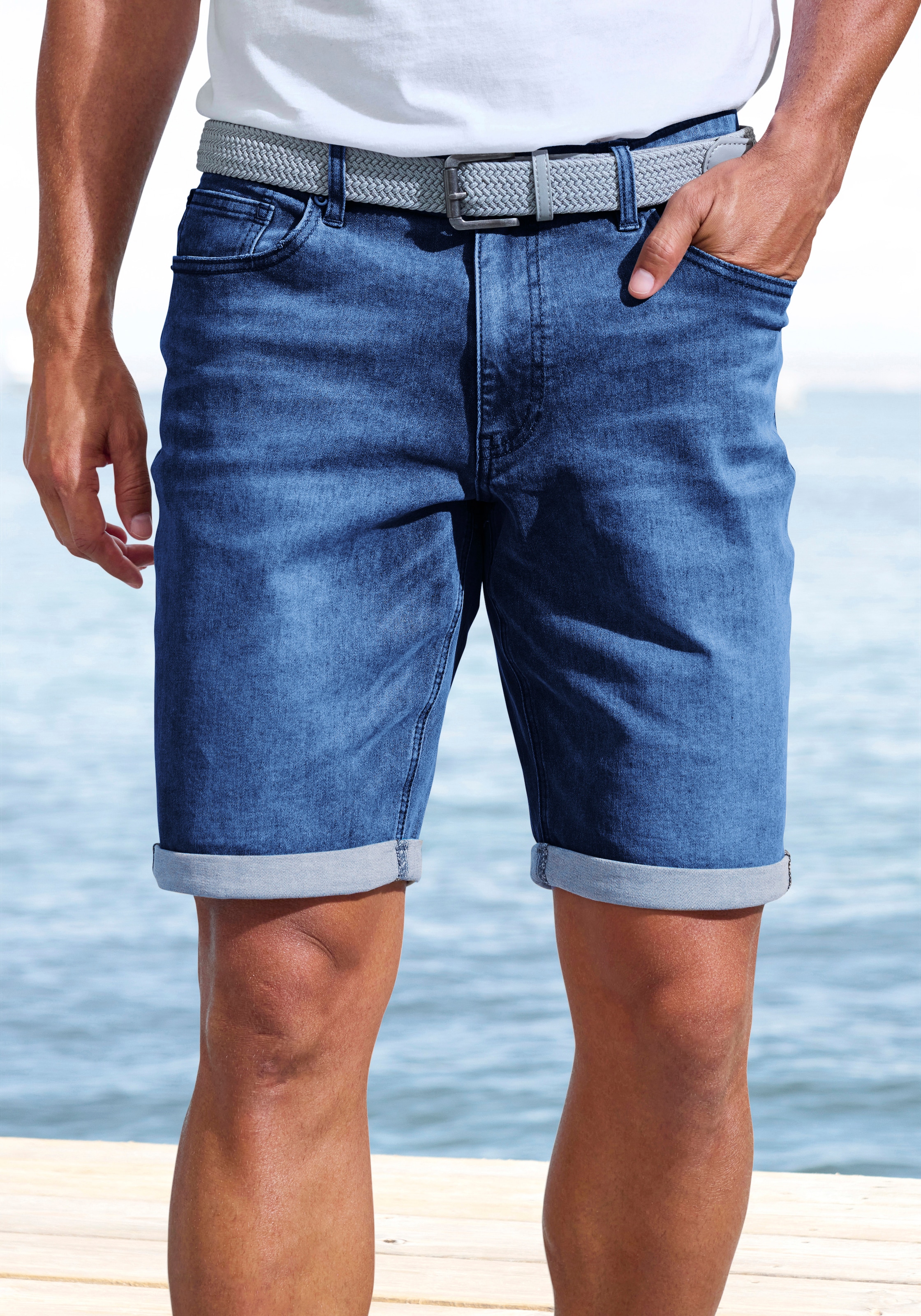 John Devin Jeansshorts »5-Pocket Shorts,« aus elastischer Denim-Qualität