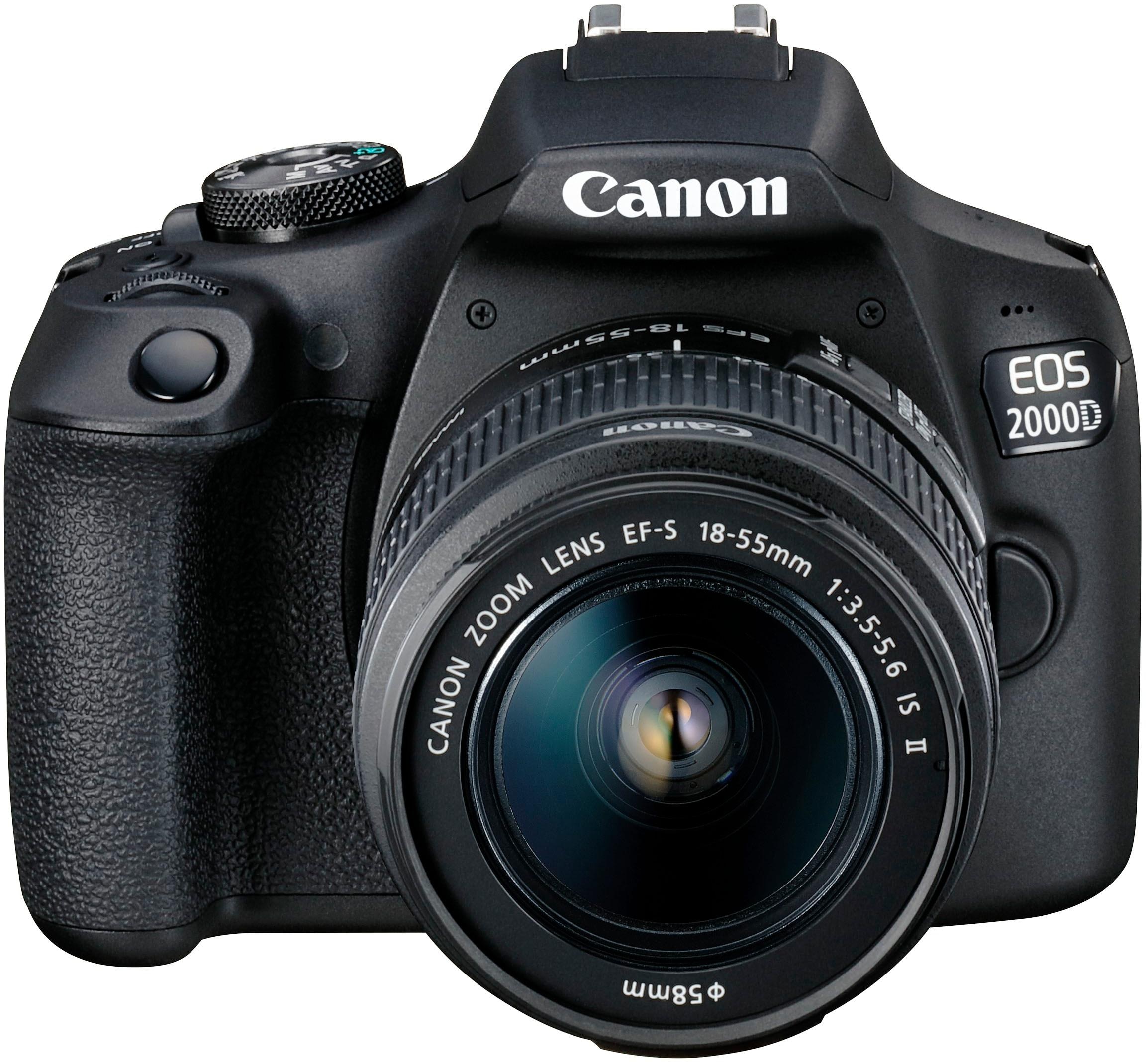 Canon Spiegelreflexkamera »EOS 2000D Kit«, EF-S 18-55 IS II, 24,1 MP, NFC-WLAN (Wi-Fi), inkl. EF-S 18-55 IS II Objektiv