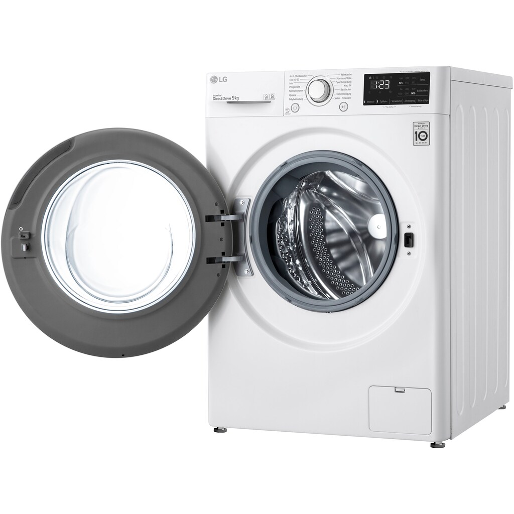 LG Waschmaschine »F14WM9EN0B«, F14WM9EN0B, 9 kg, 1400 U/min, AquaStop Sicherheitsschlauch