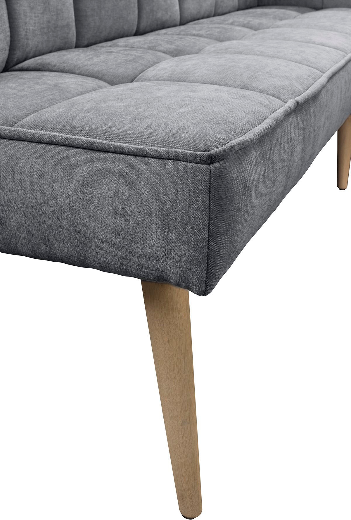 exxpo - sofa fashion Eckbank »Latte« moderne Sitz- und Rückensteppung, bequem und elegant, hoher Holzfuß