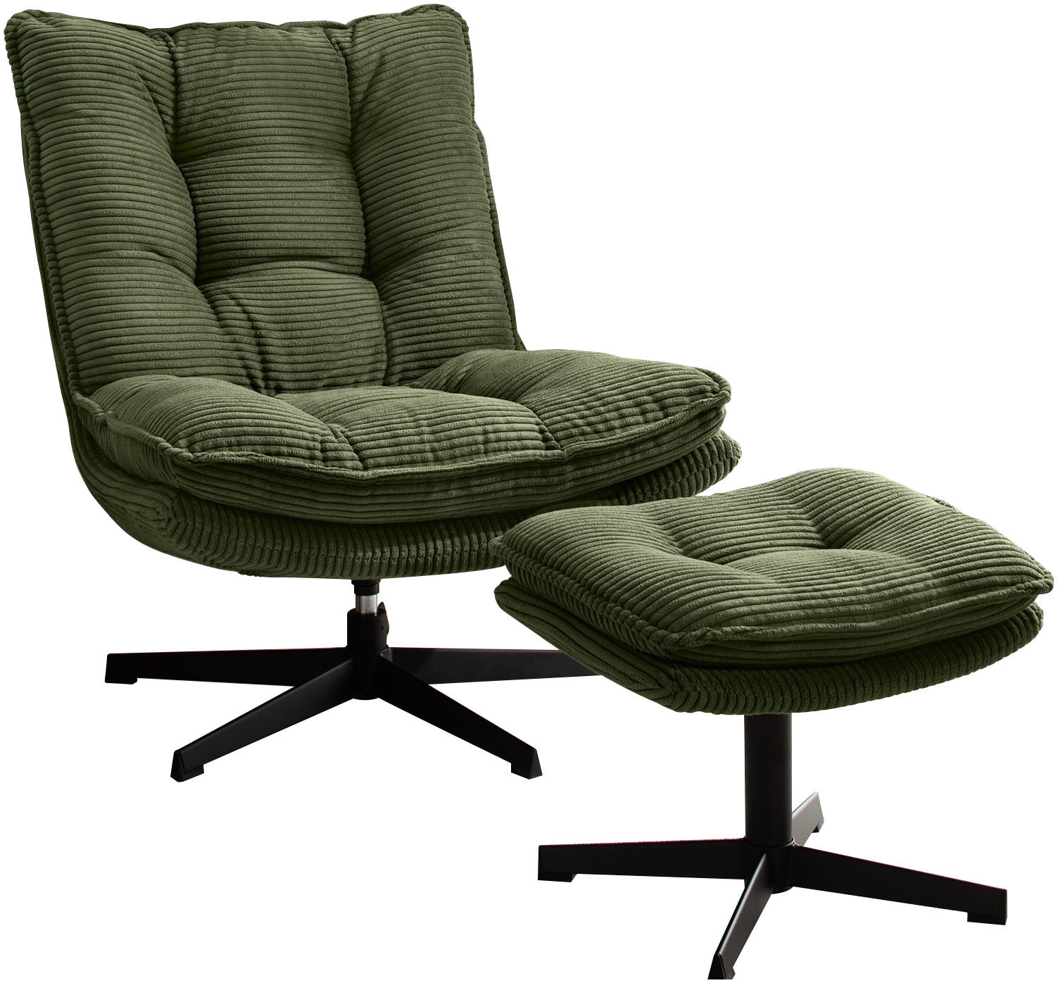 Jockenhöfer Gruppe Relaxsessel »Kasper«, Inklusive Hocker, 360° Drehfunktion