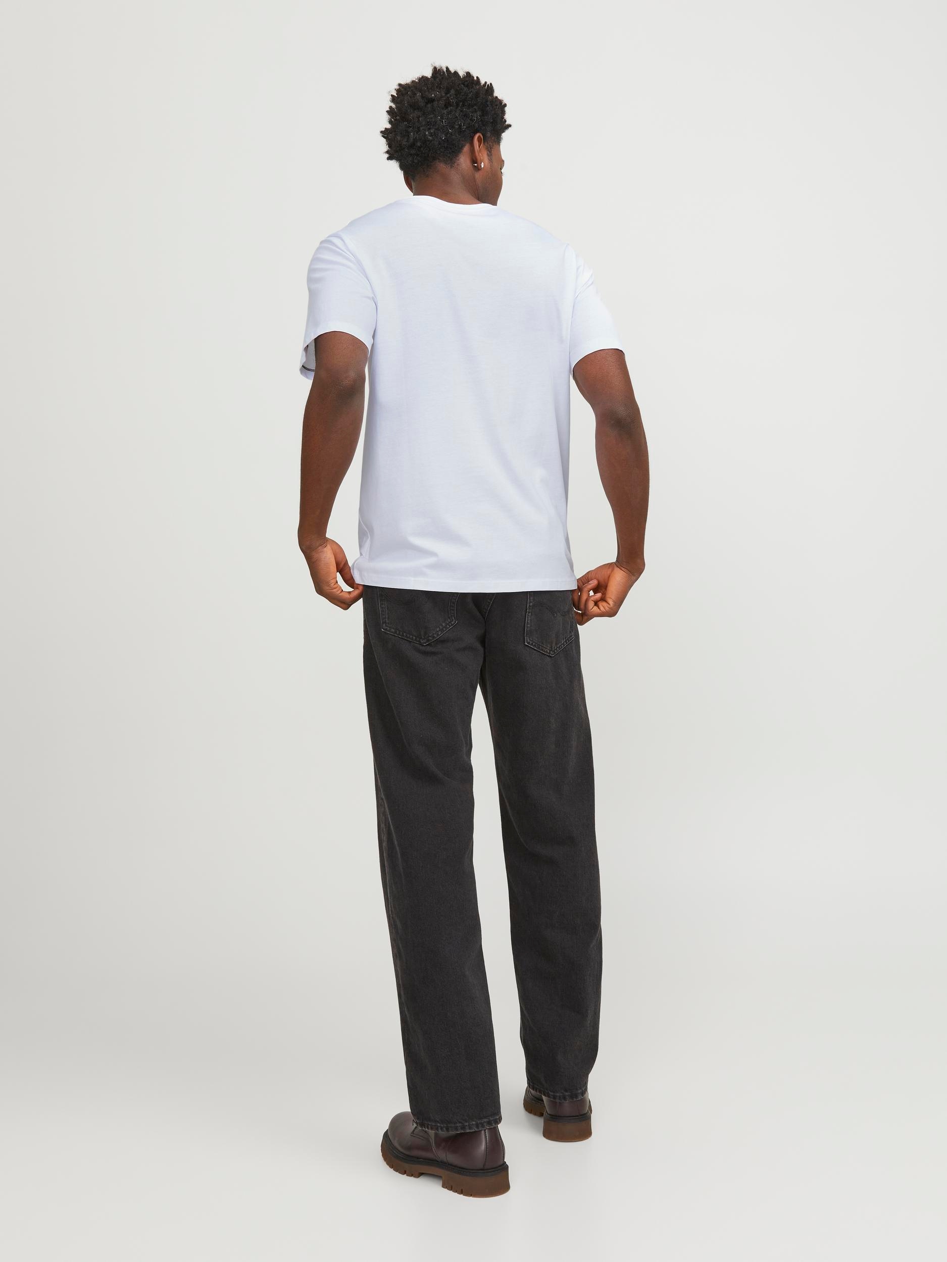 Jack & Jones Rundhalsshirt »JJEPAULOS TEE SS CREW NECK NOOS« Baumwollmischung, regular fit
