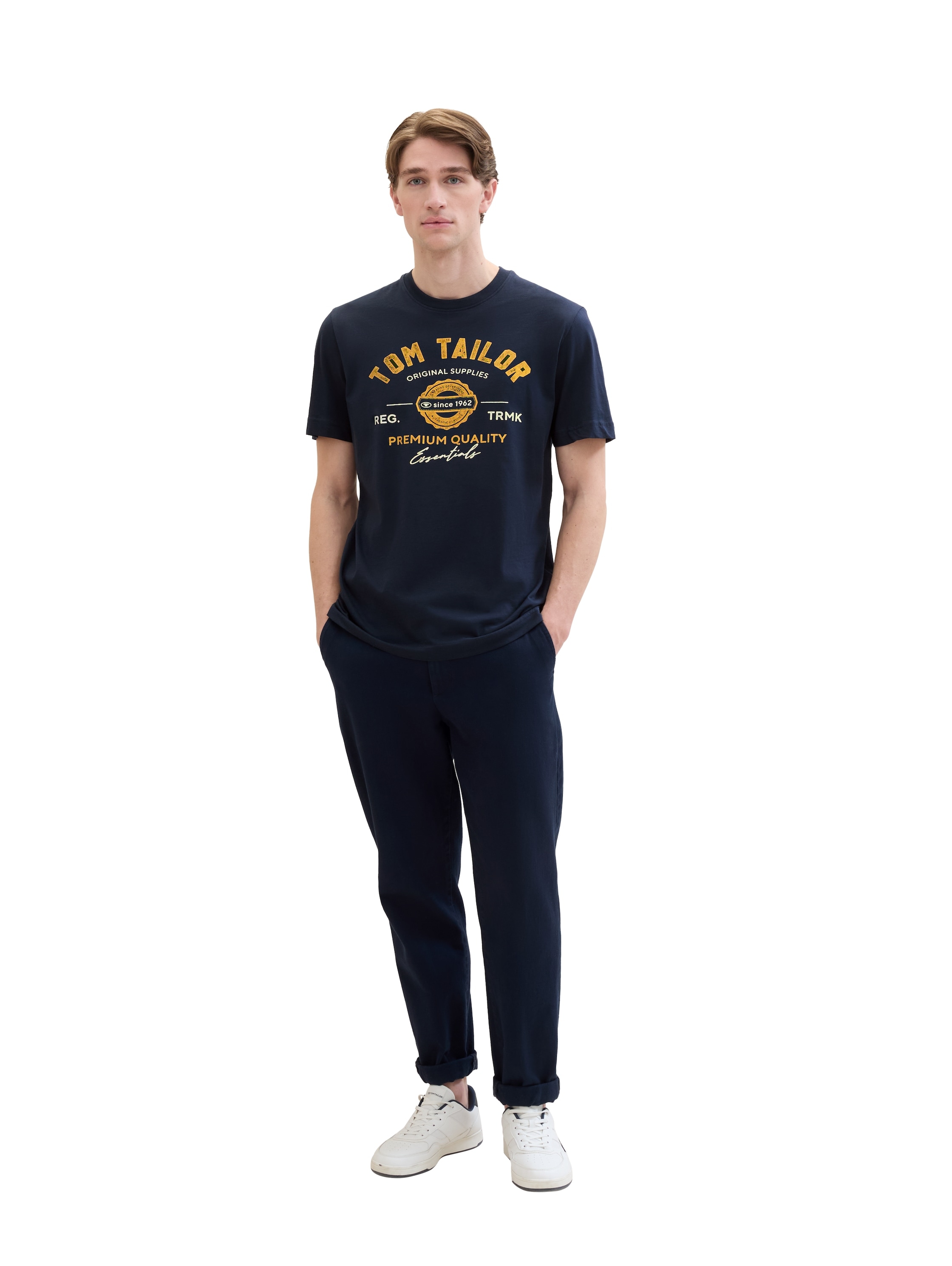 TOM TAILOR T-Shirt mit großem Logofrontprint