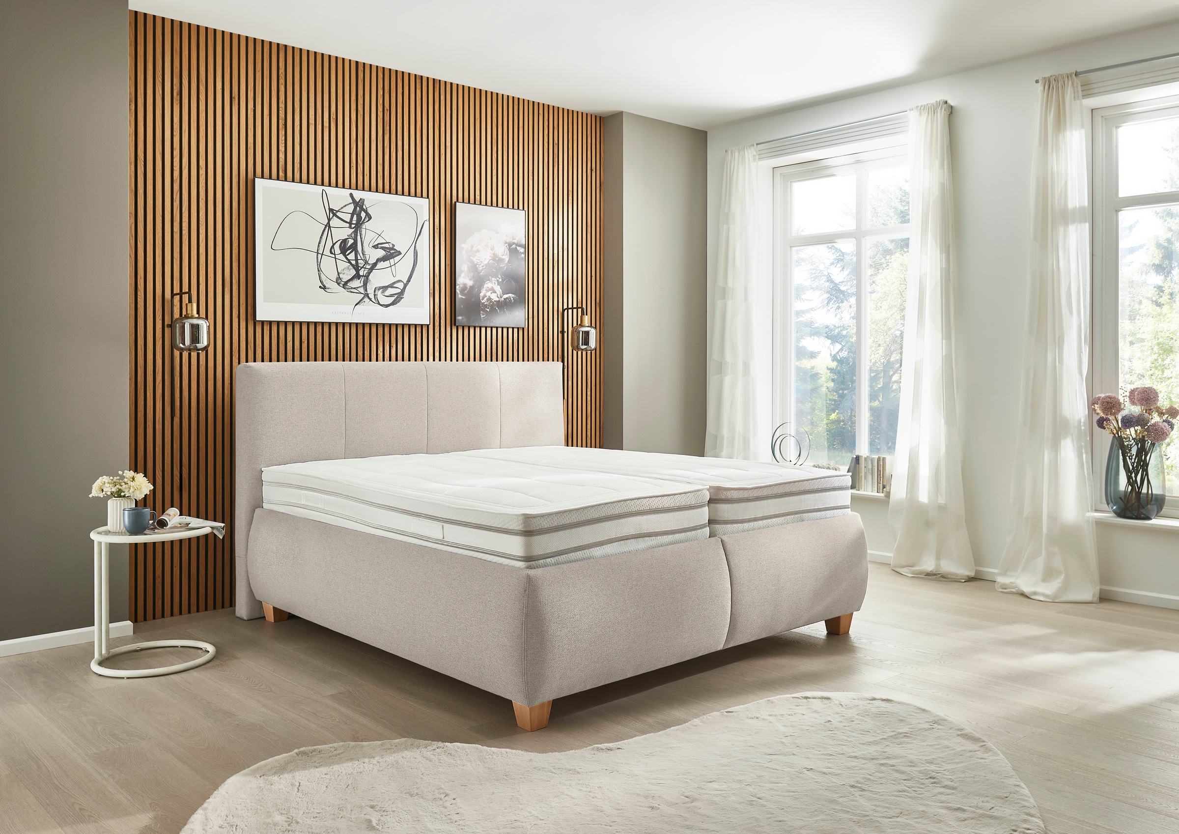 Die PlanBar Polsterbett »OC-ON20004« inkl. Matratzen u. Lattenrahmen, belastbar bis 200 Kg, 160/180x200cm