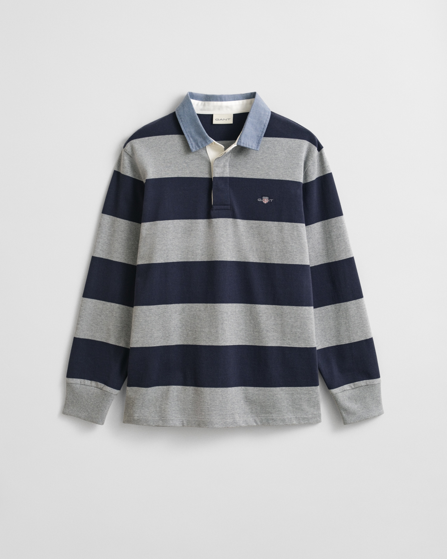 Gant Langarm-Poloshirt »REG CHAMBRAY STRIPE HEAVY RUGGER«
