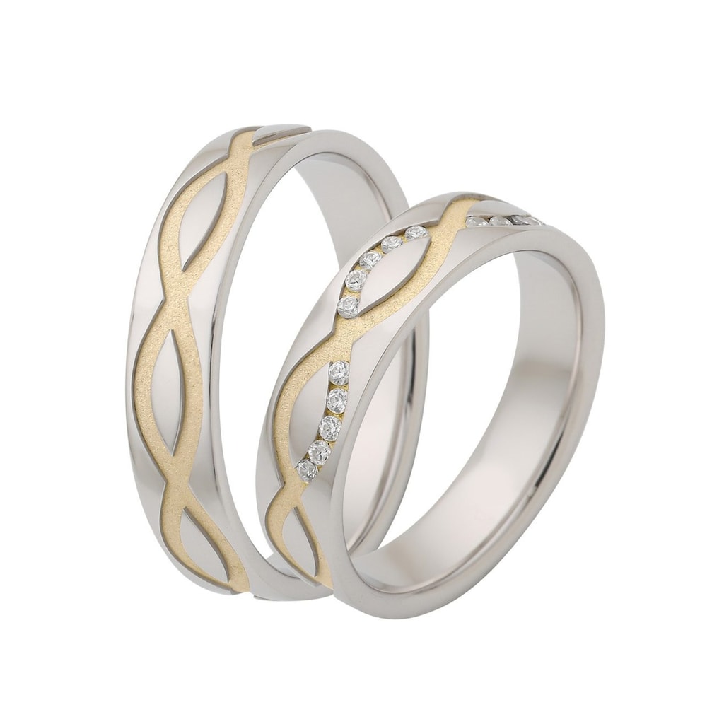 Firetti Trauring mit Gravur »Schmuck Geschenk Hochzeit Ehering Trauring "LIEBE"«