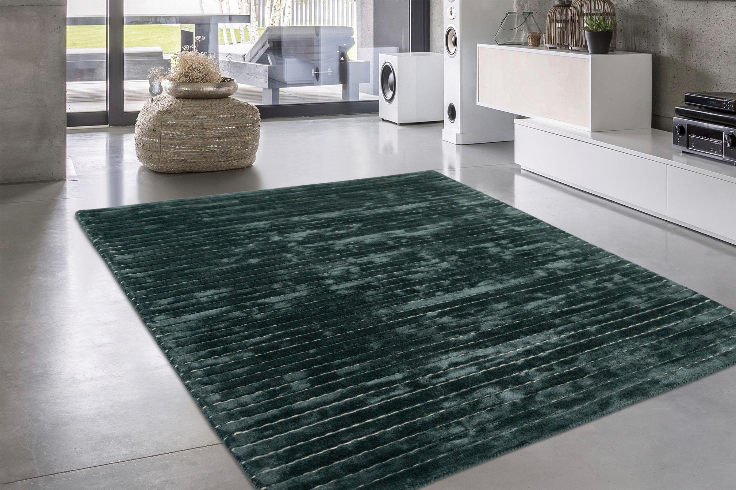 calo-deluxe Teppich »Scorpius 115«, rechteckig, 12 mm Höhe, Hoch-Tief-Struktur, Wohnzimmer