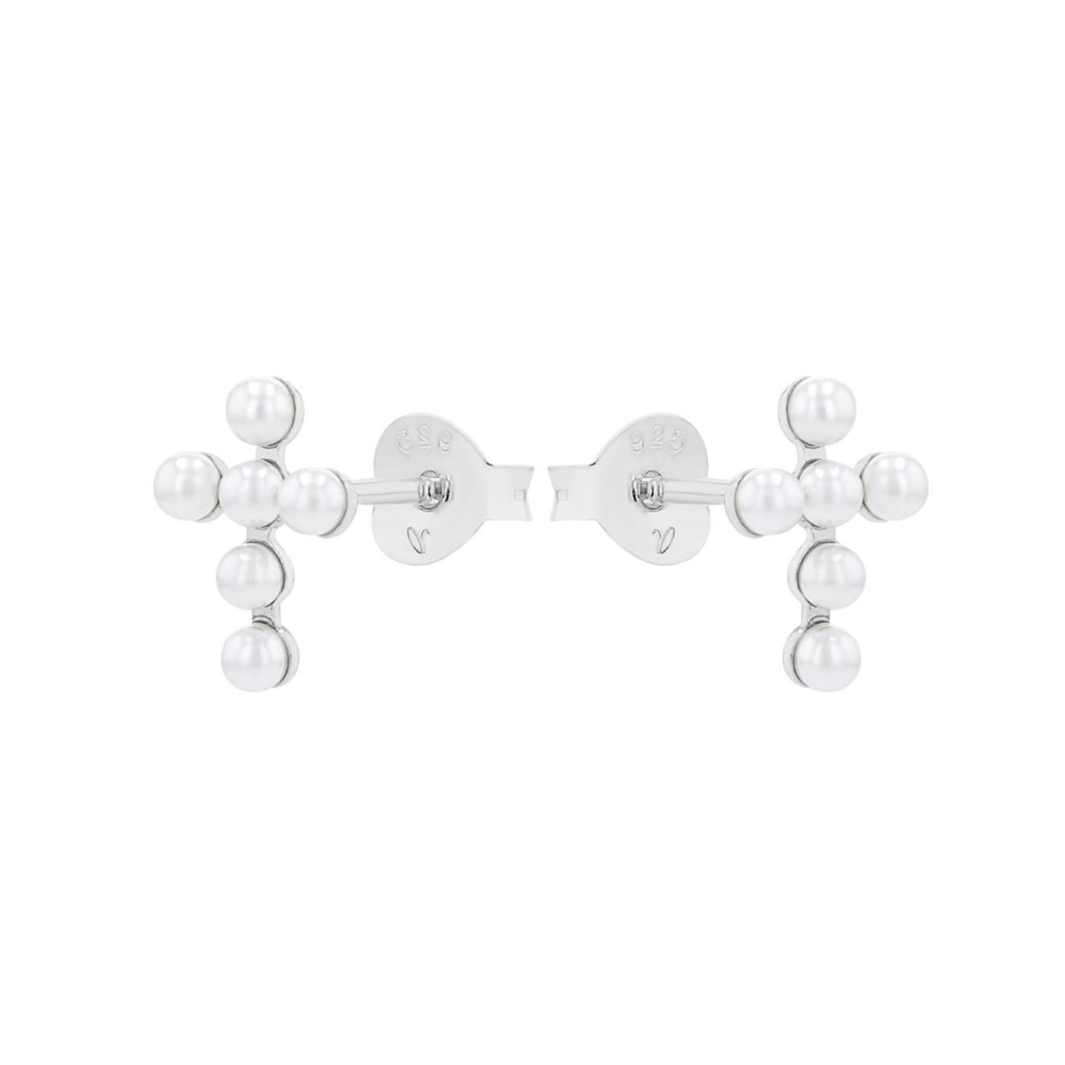 Amor Paar Ohrstecker »Schmuck Geschenk, Kreuz« mit Wachsperle