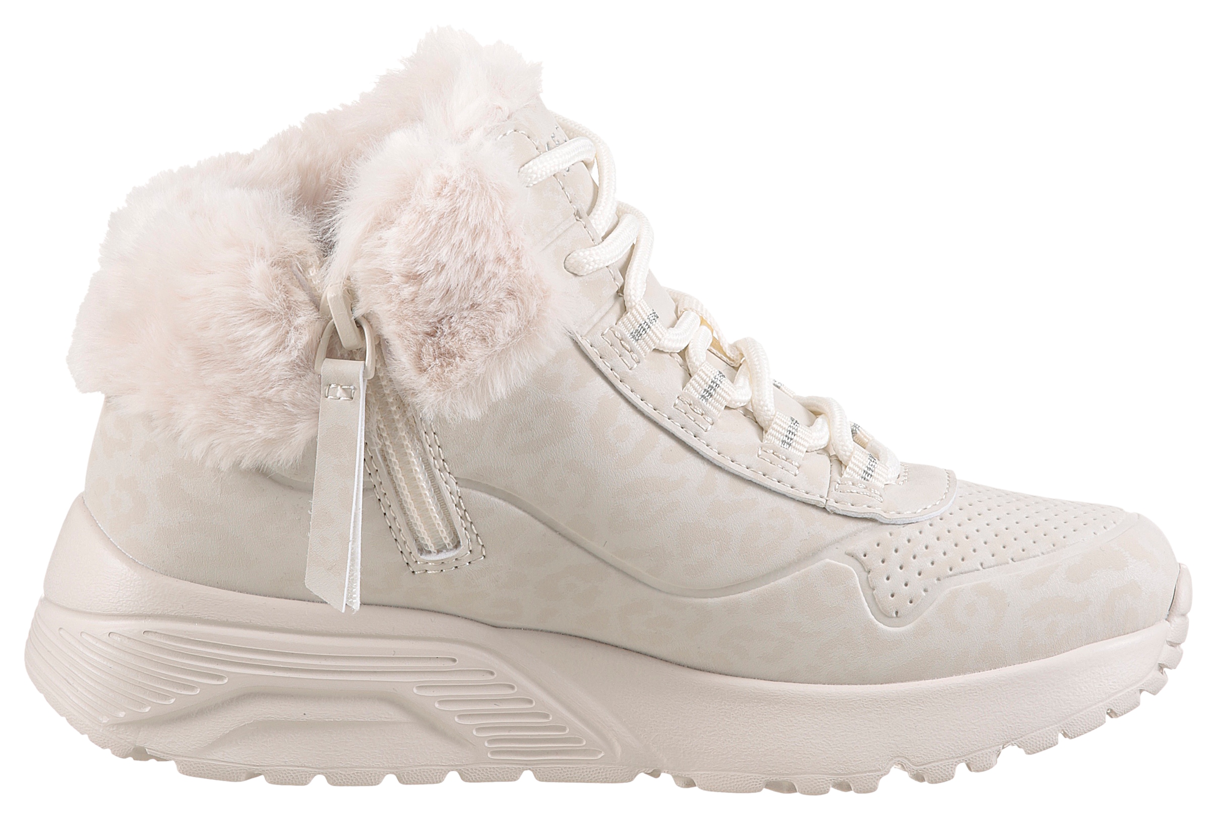 Skechers Winterboots »UNO LITE«  Schnürboots mit Reißverschluss, Größenschablone zum Download