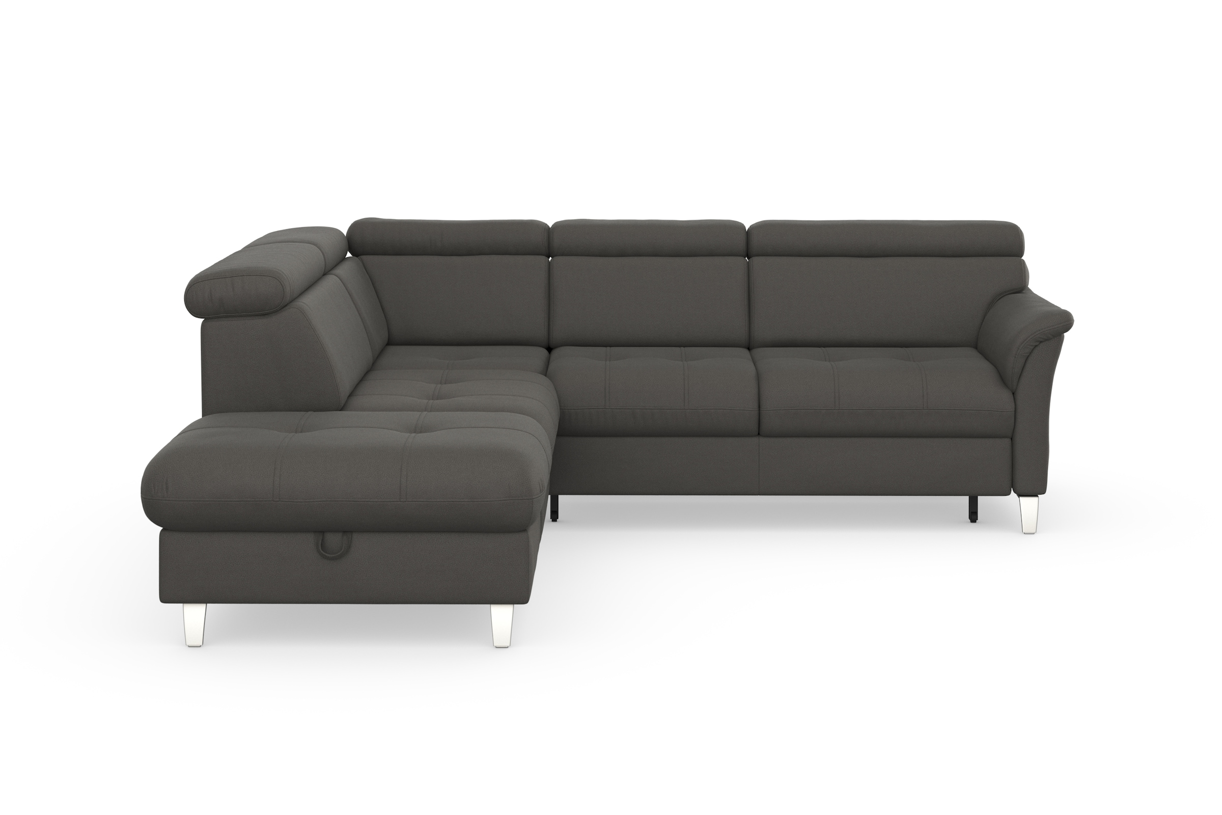 sit&more Ecksofa »Marano L-Form«, inklusive Kopfteilverstellung, wahlweise mit Bettfunktion, Bettkasten