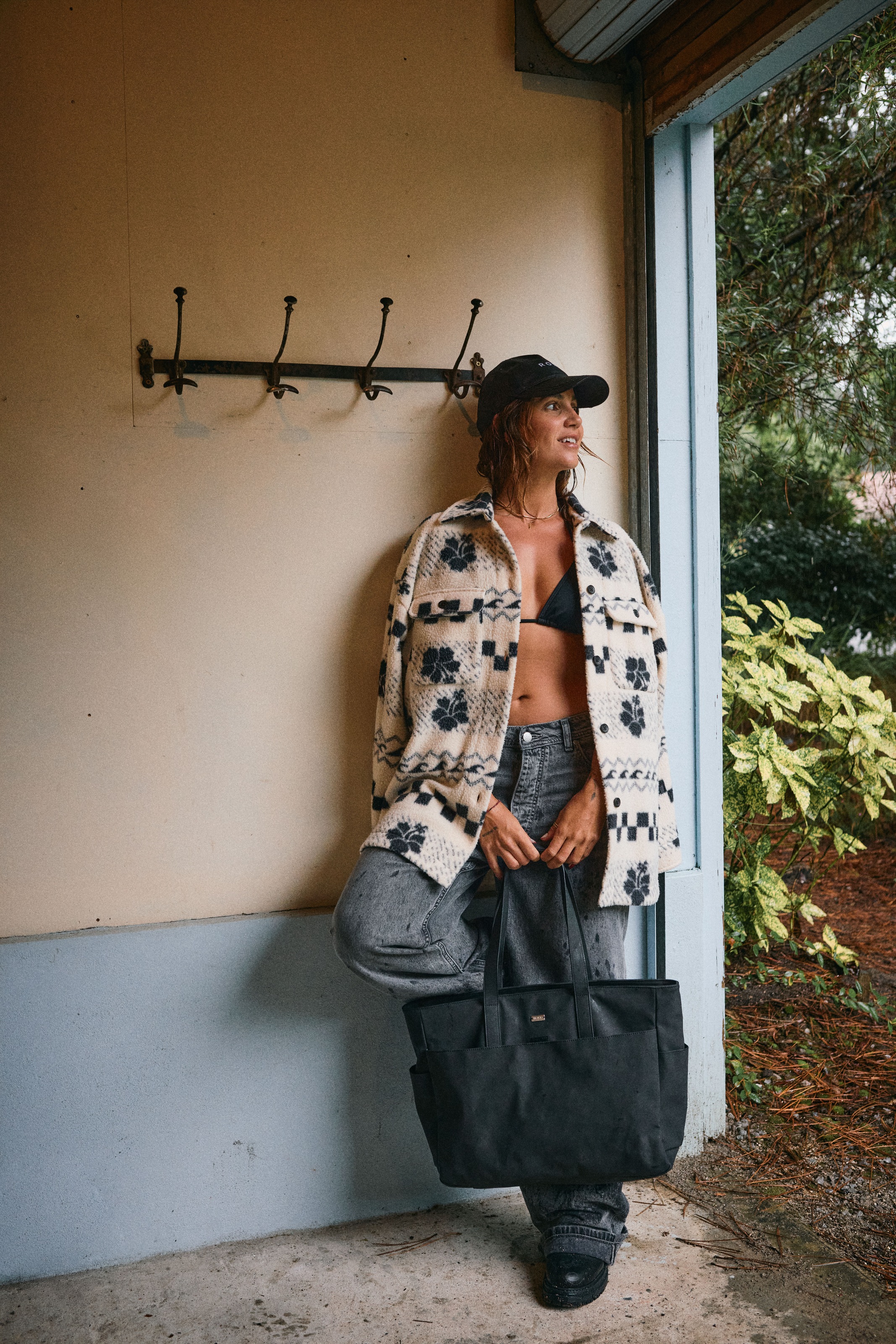 Roxy Fleecejacke »MORNING CRUSH SHACKET« mit Kapuze, aus Polyester, sportlicher Stil