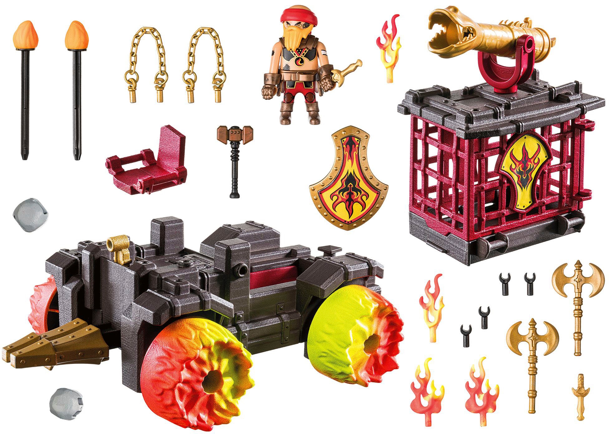 Playmobil® Konstruktions-Spielset »Burnham Raiders - Feuerkampfwagen (71299), Novelmore«, (46 St.), Made in Europe