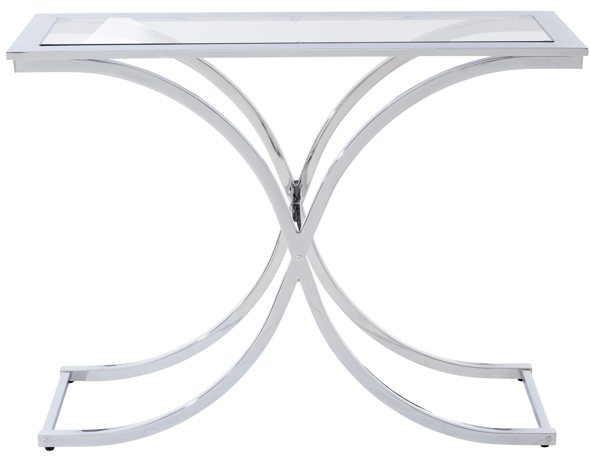 Guido Maria Kretschmer Home&Living Beistelltisch »Ballum, TOPSELLER!«, mit modernem Chromgestell und einer Glasplatte, Breite 100 cm