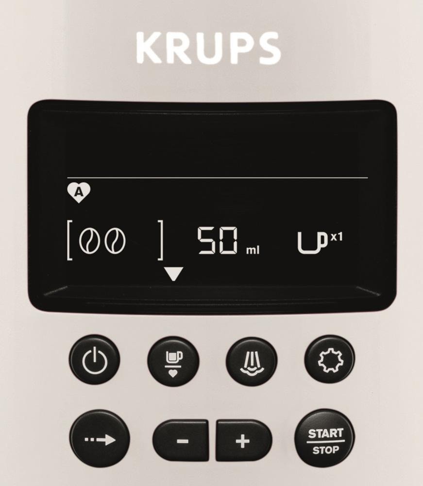 Krups Kaffeevollautomat »EA8161«, inkl. Edelstahl-Milchbehälter, 3 Temperaturstufen + 3 Mahlstärken