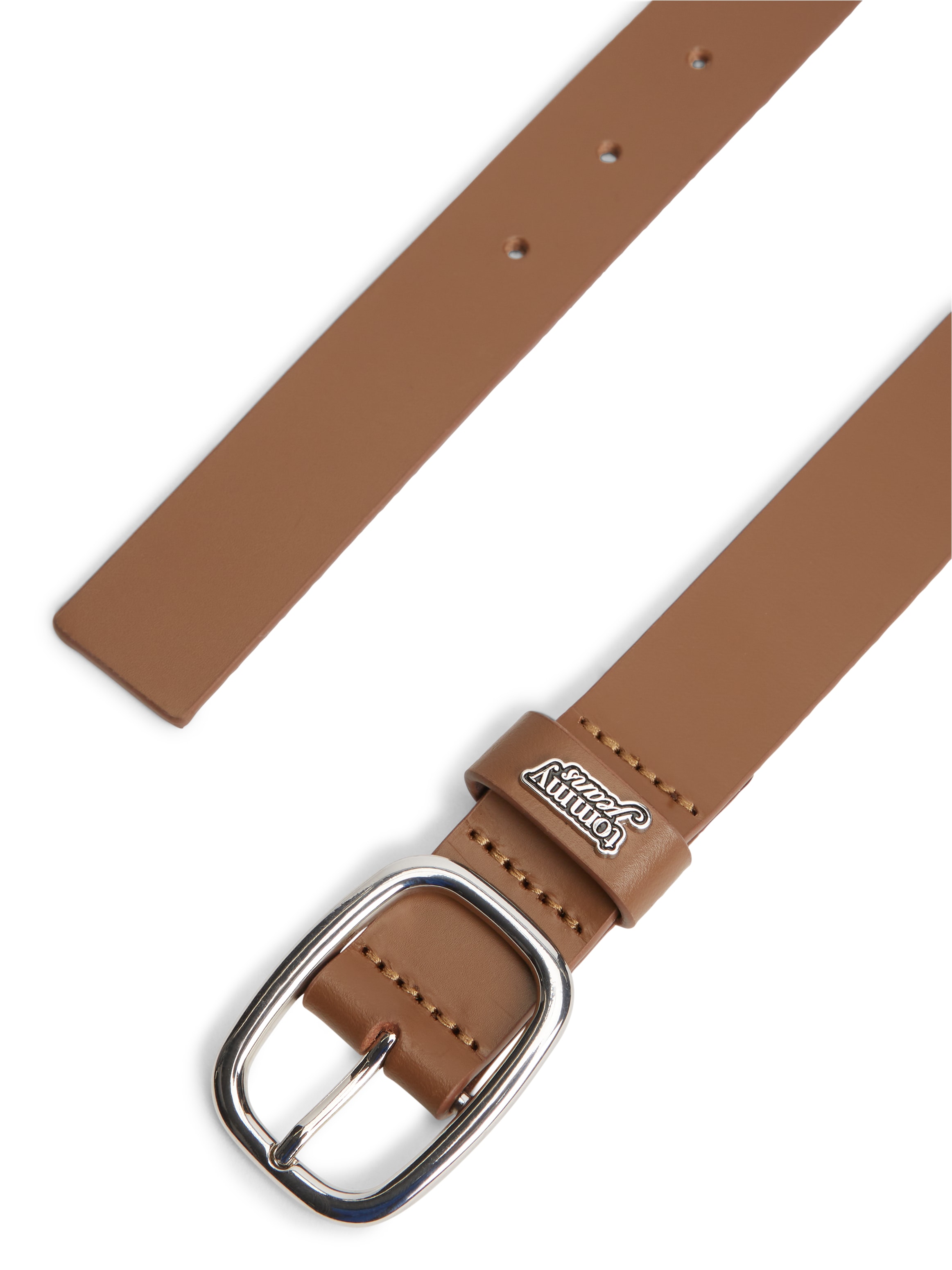 Tommy Jeans Ledergürtel »TJW OVAL 3.0 BUCKLE« Größenverstellbar mit Logodetail