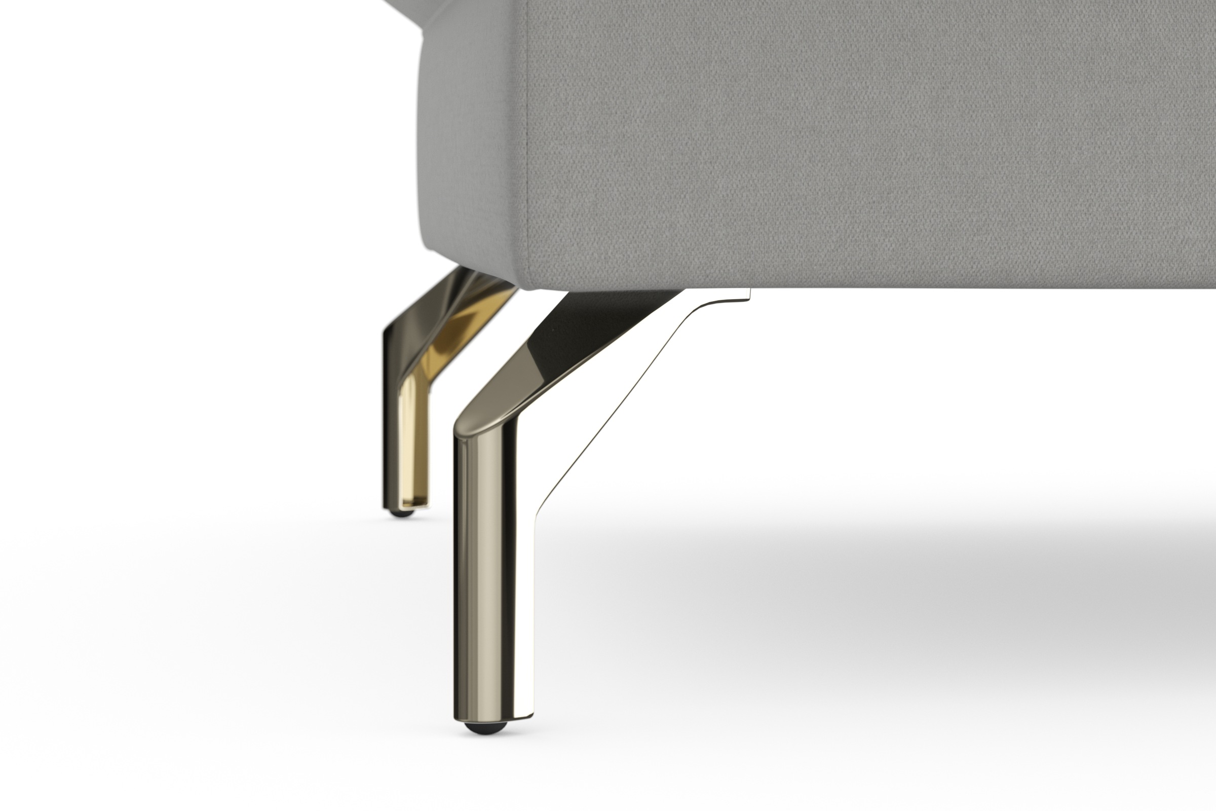 sit&more Hocker »Fashion«, inklusive Federkern, mit satinierten Nickelfüßen