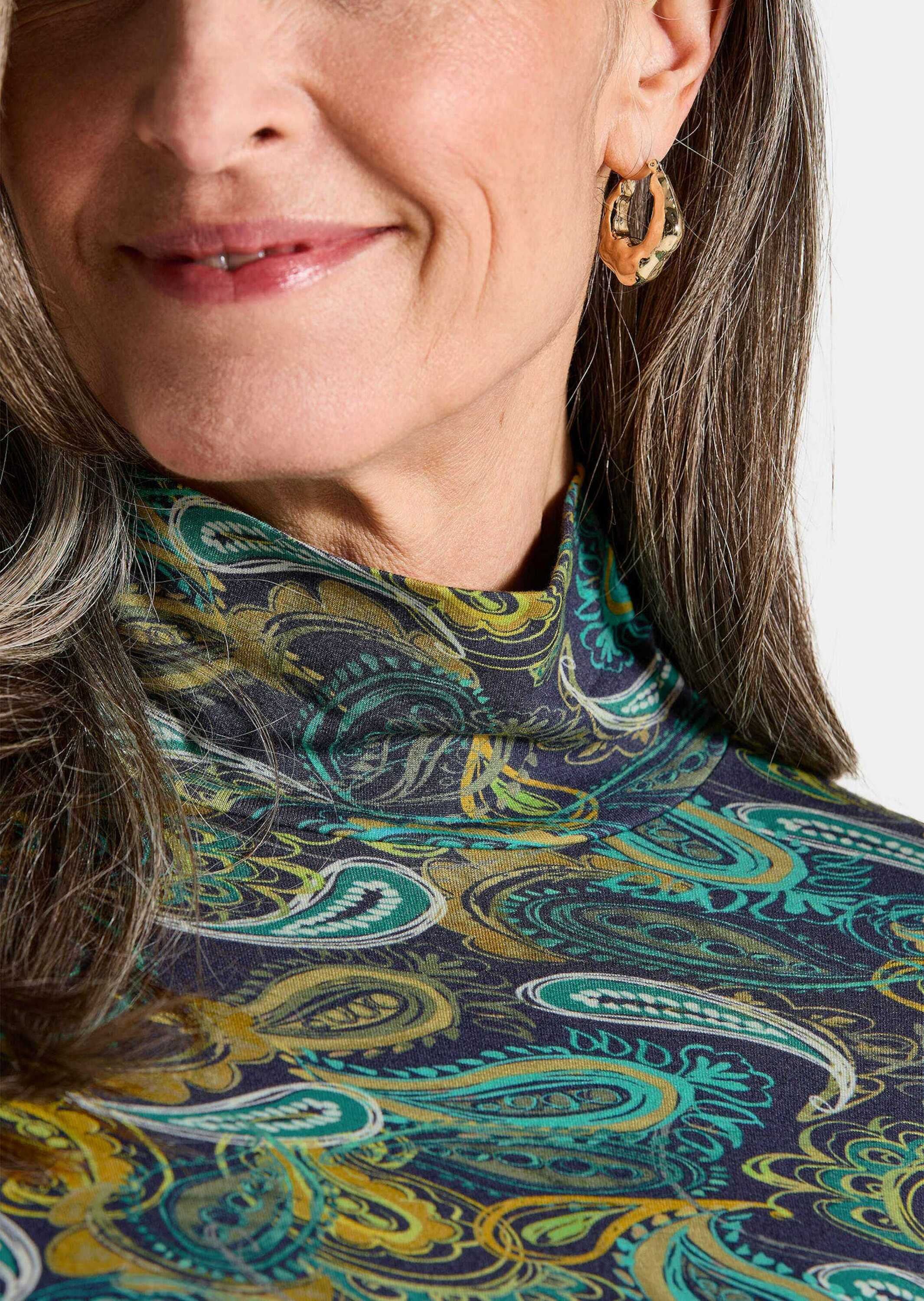 GOLDNER Langarmshirt »Jersey-Shirt mit Paisley-Muster«