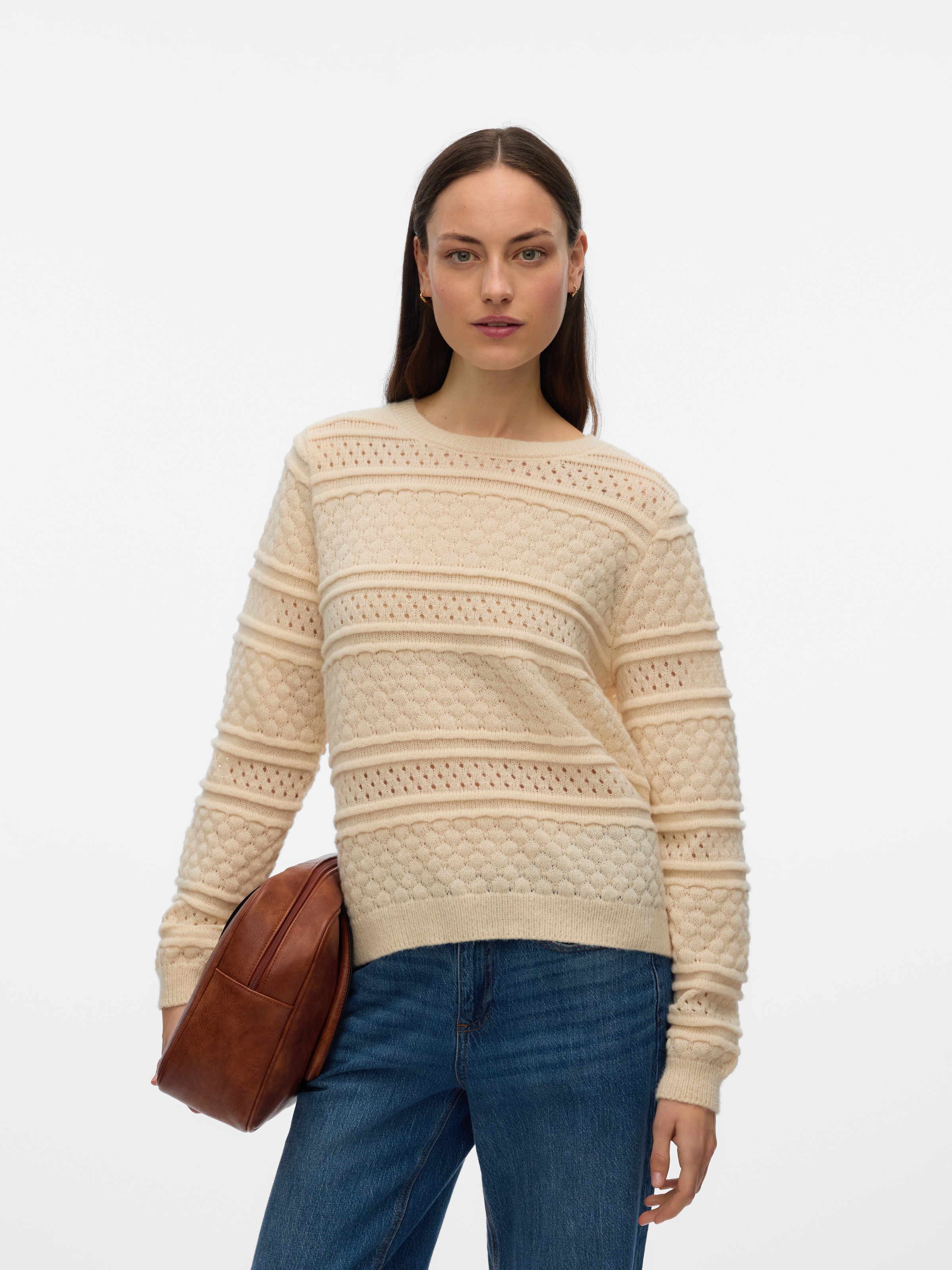 Vero Moda Strickpullover »VMLEO LS O-NECK PULLOVER BF«