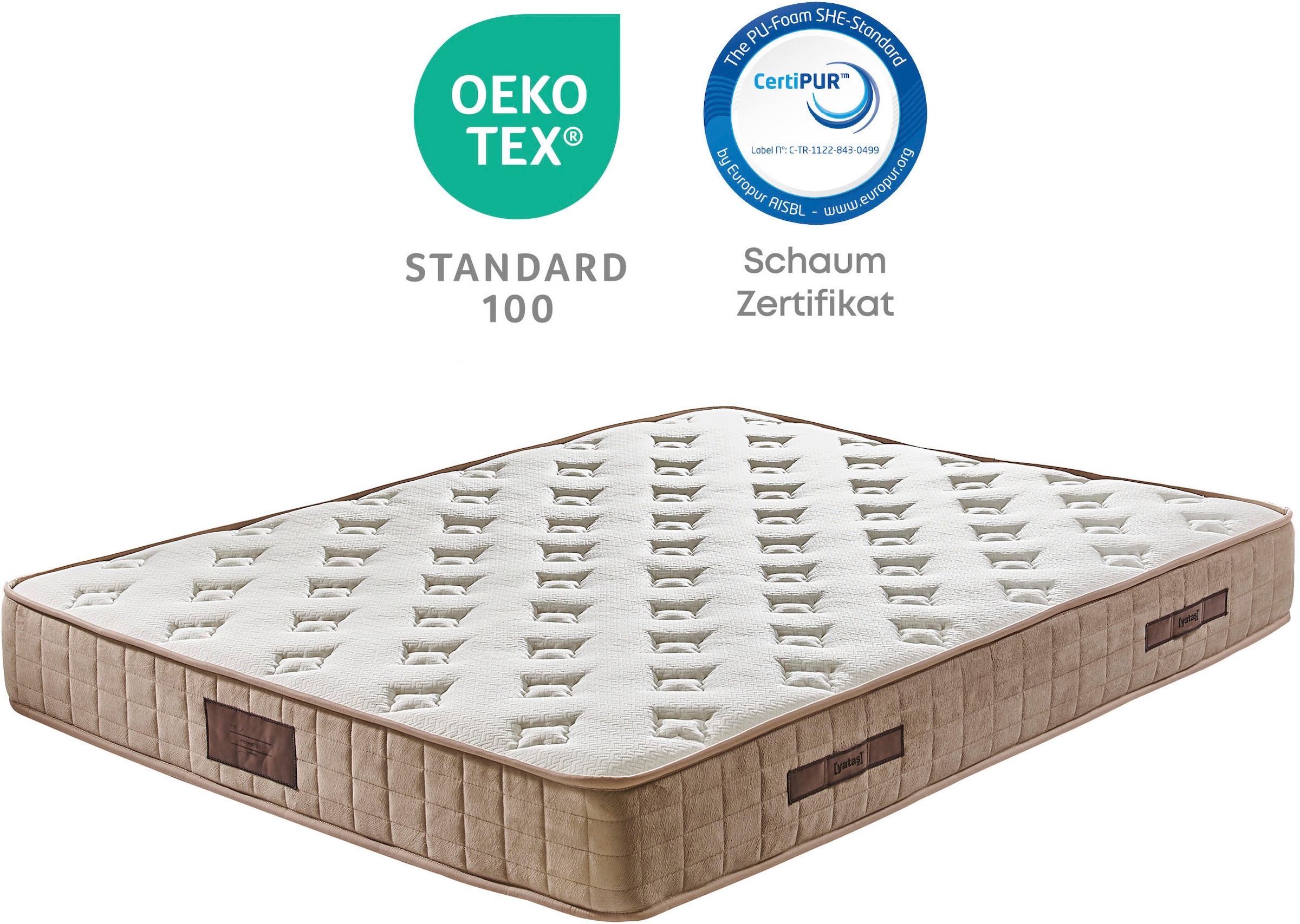 Yatas Bedding Bonnellfederkernmatratze »Majestät Luxus, Matratze 90x200, 140x200 cm & weitere Größen«, 30 cm hoch, 207 Federn, (1 St.), H3, wendbar, ergonomisch, atmungsaktiv