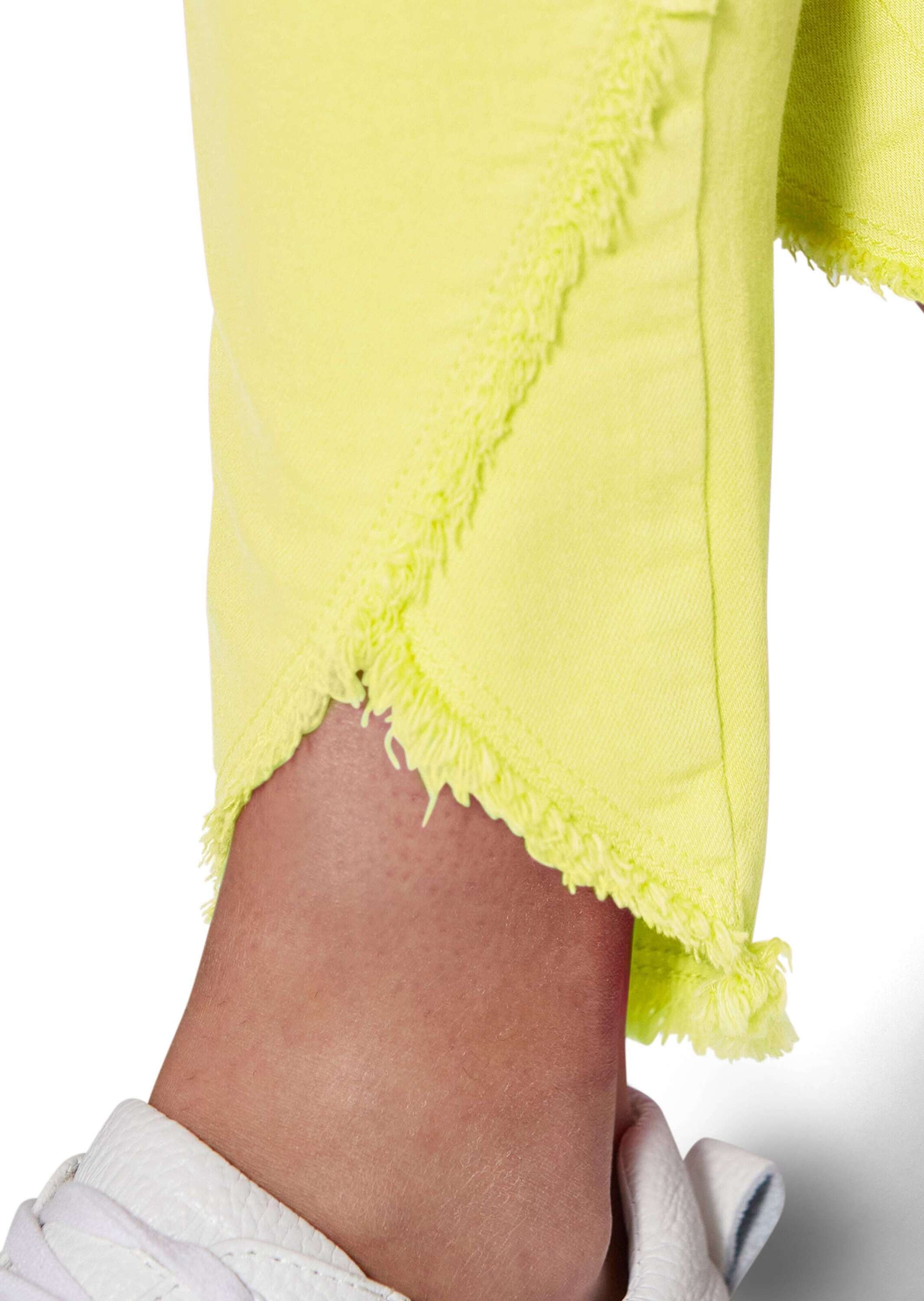 MADELEINE Regular-fit-Jeans »Jeans Verkürzte 5-Pocket-Hose mit Fransen«