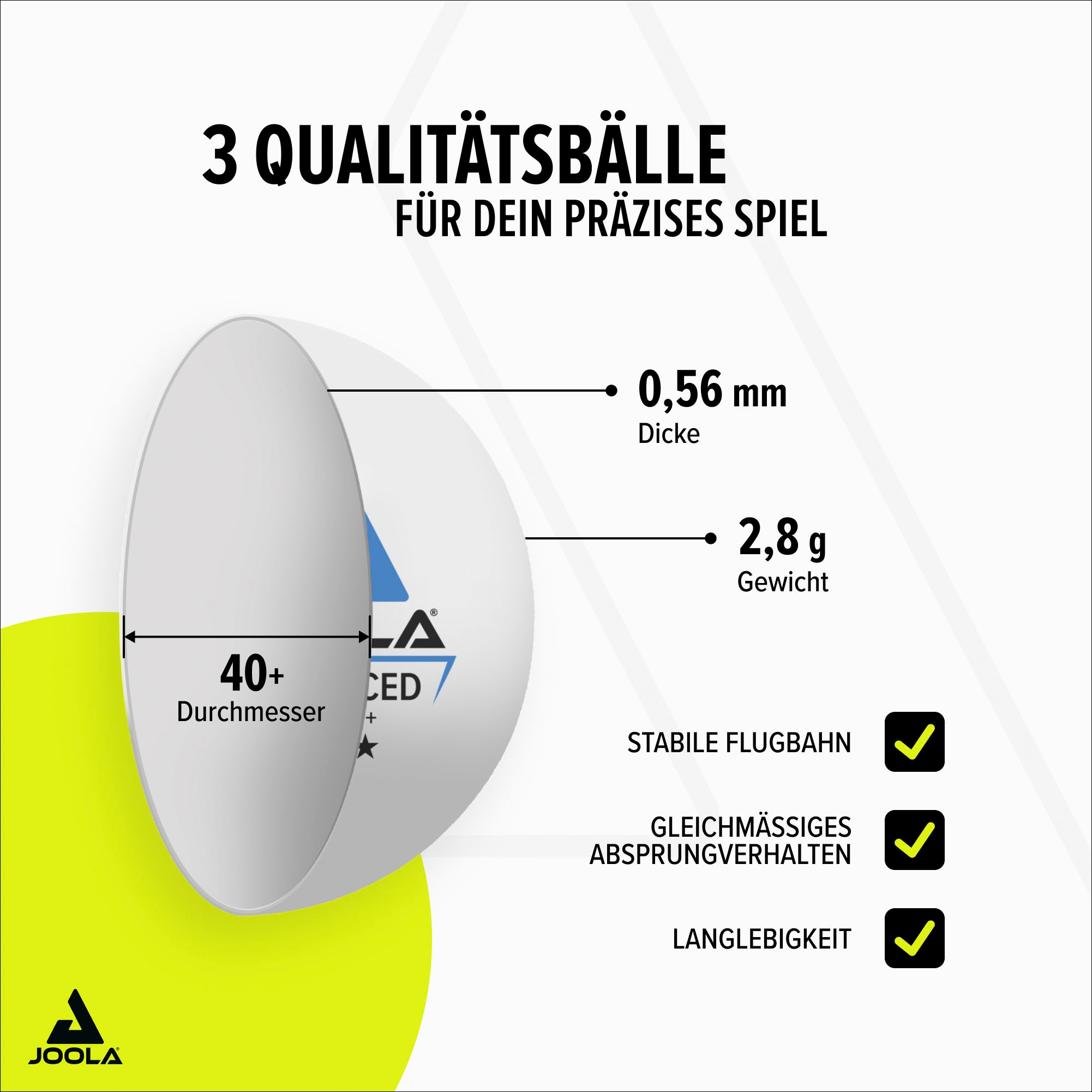 Joola Tischtennisschläger »Duo«, (Set, 5 tlg., mit Schlägerhülle-mit Bällen)