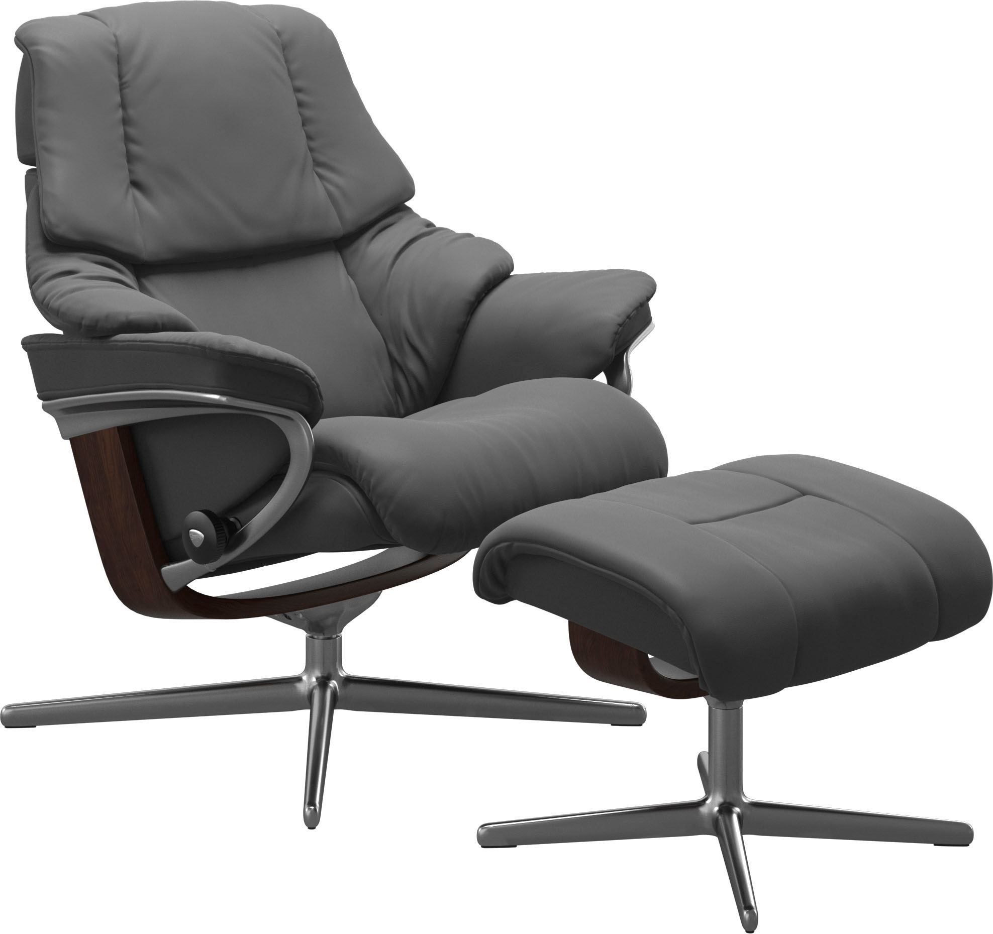 Stressless® Relaxsessel »Reno«, mit Cross Base, Größe S, M & L, Holzakzent Braun