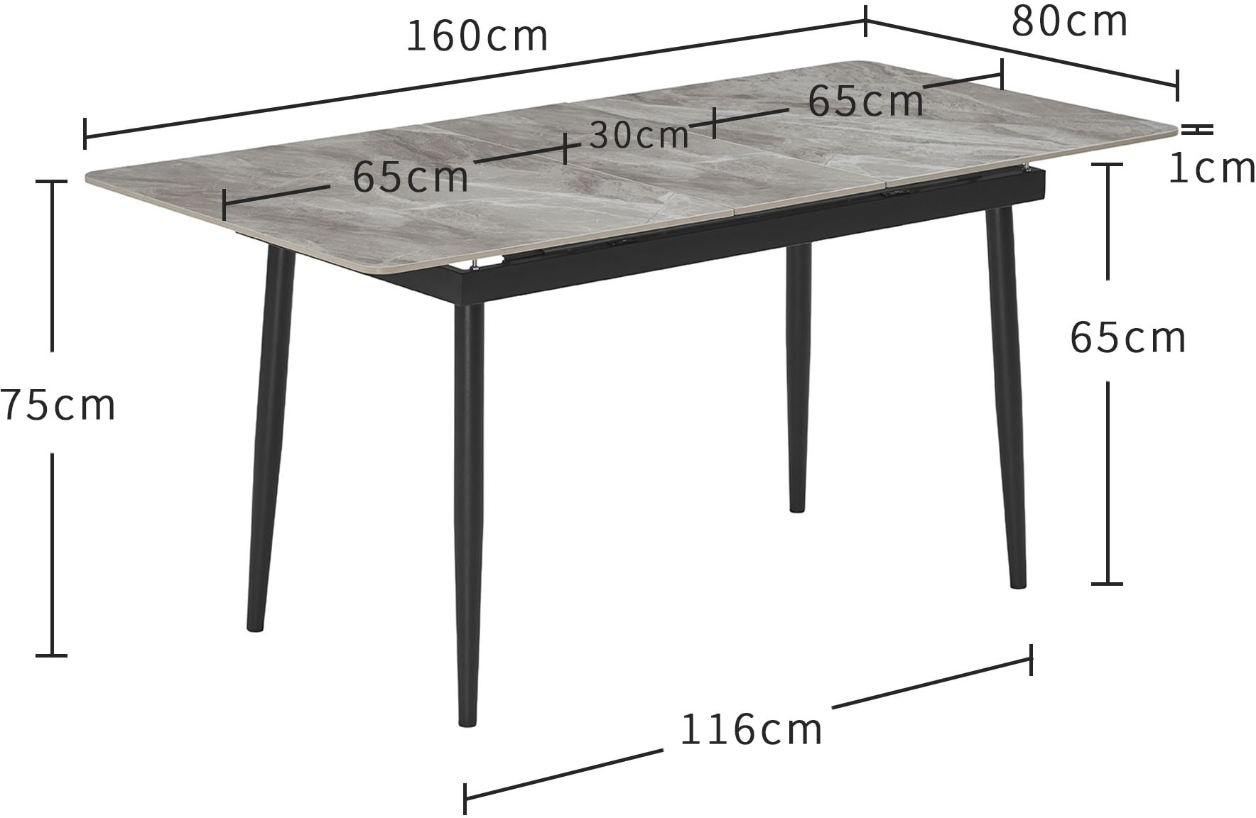 OTTO home Essgruppe »Stevian« Set, Ausziehbarer Esstisch + 4 Stühle, 5 Stk. tlg. Holz, Strukturstoffbezug, Freischwingerstühle, gesteppten Bänken