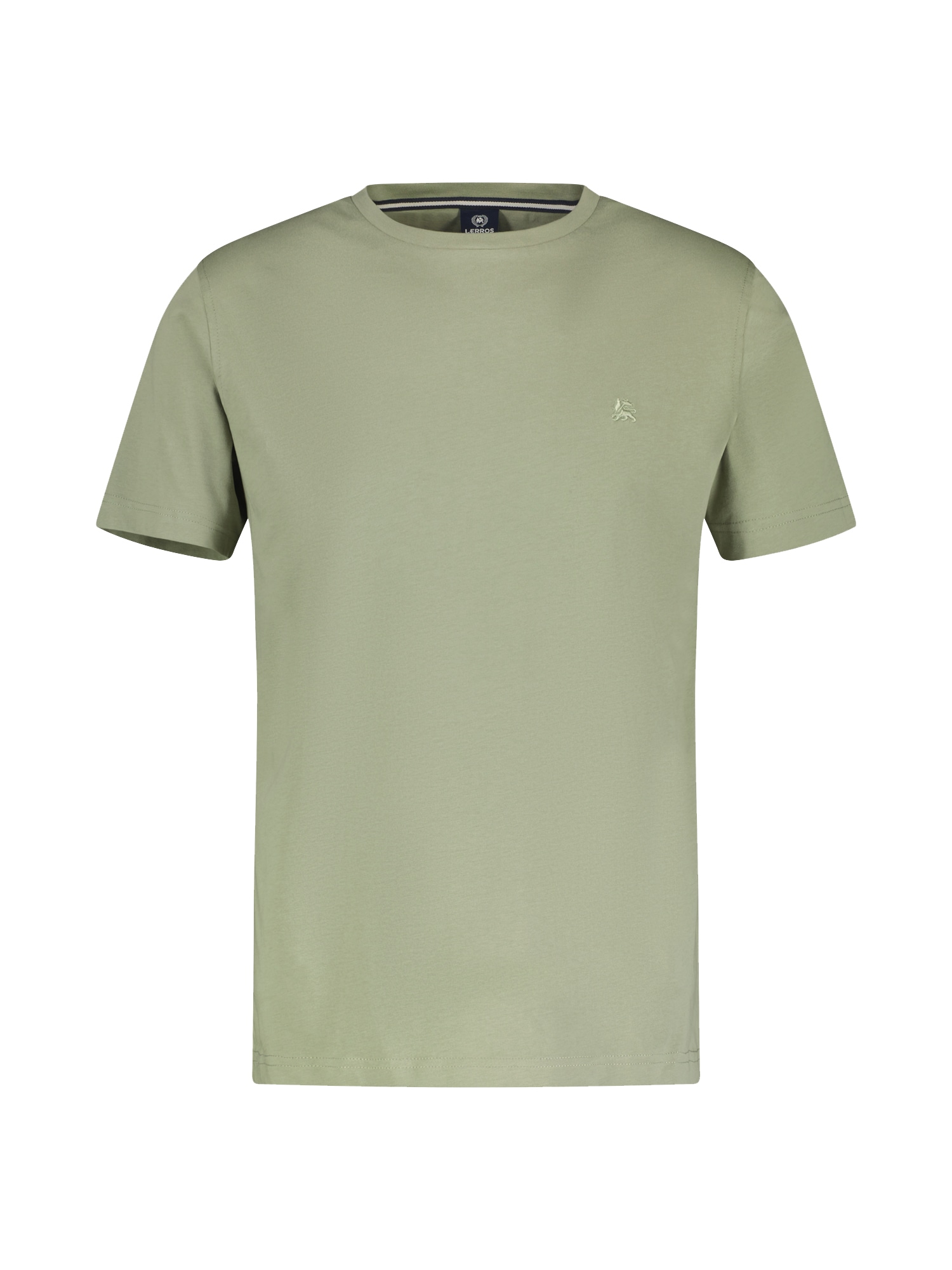 LERROS T-Shirt »LERROS Basic T-Shirt mit Logostitch, unifarben«