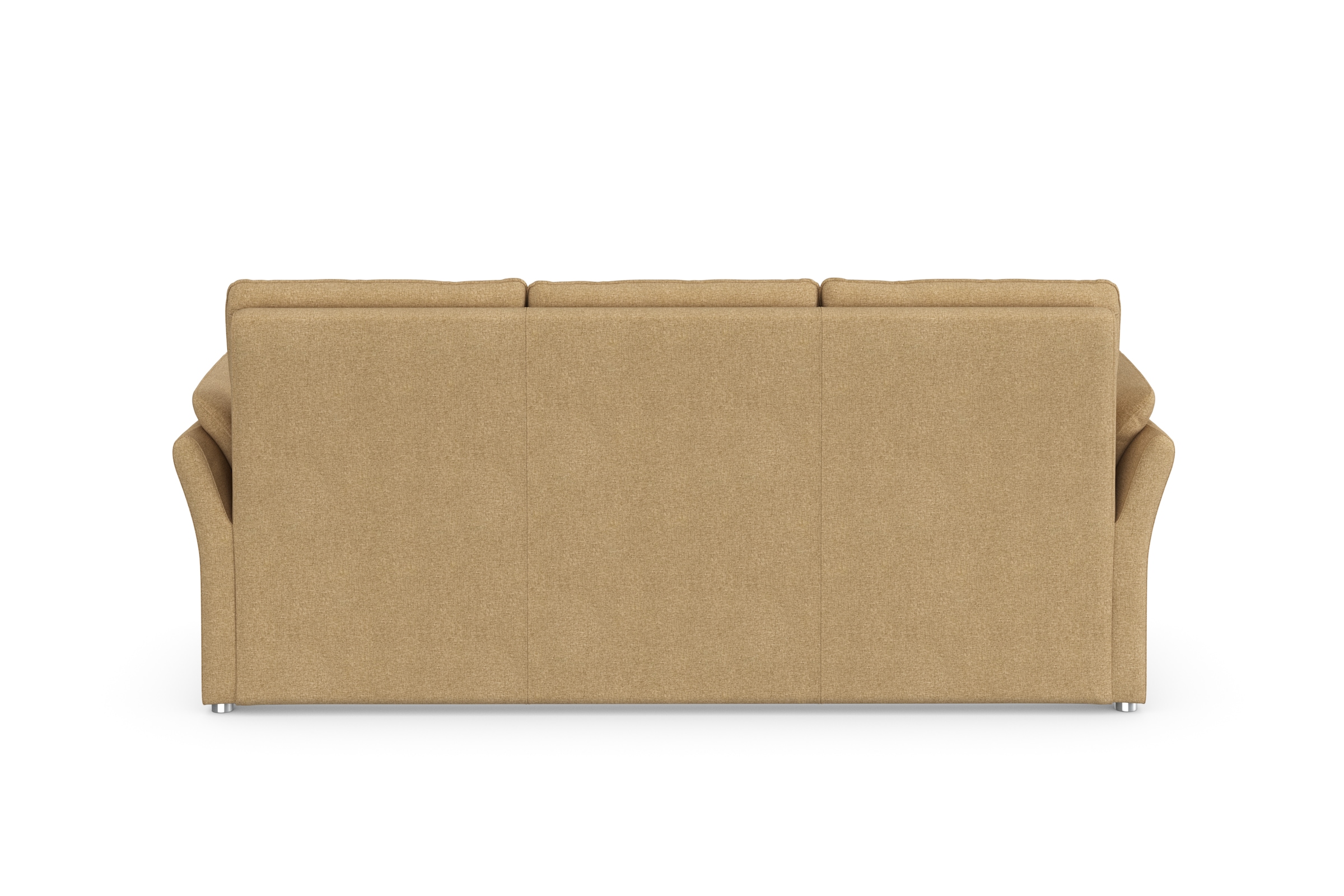 DOMO collection 3-Sitzer »Pina, schmale Armlehnen, mit Federkern, kompakt & elegant«, Hoher Sitzkomfort, Feinstruktur, beige, Breite 219 cm
