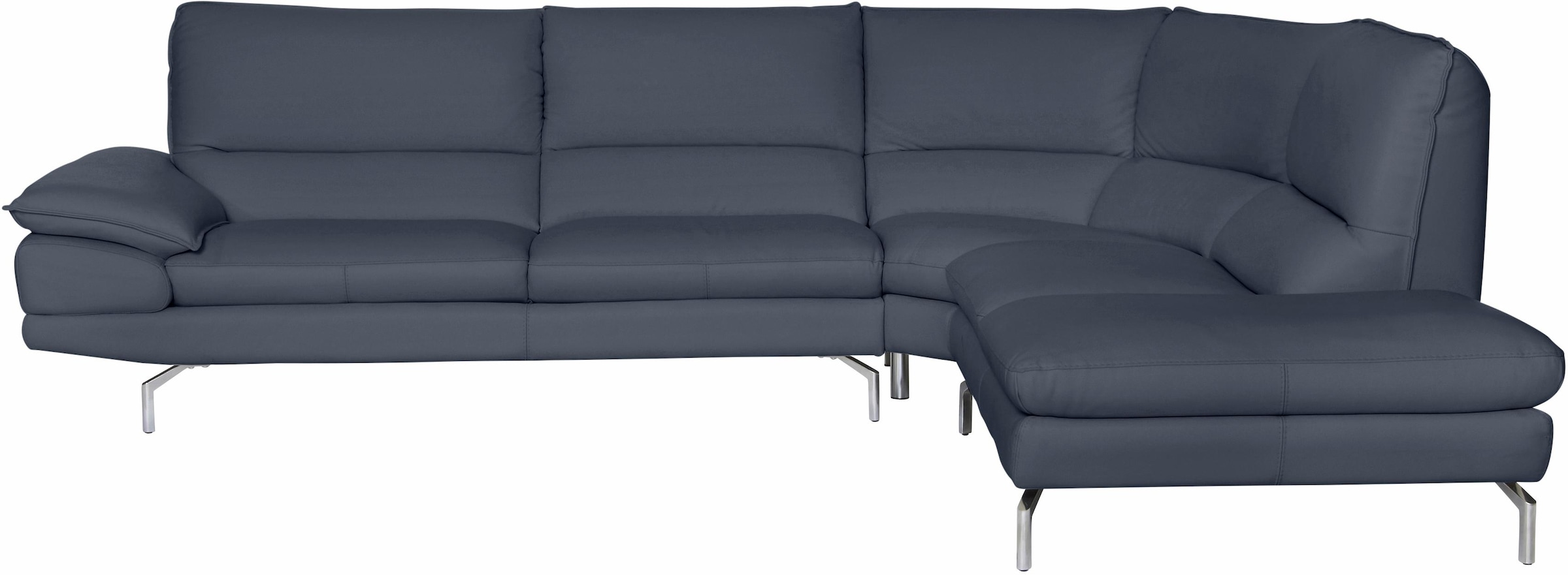 CALIA ITALIA Ecksofa »Dave, italienisches Designsofa L-Form, erstklassiger Sitzkomfort«, Ottomane wahlweise links oder rechts, in zwei tollen Lederqualitäten