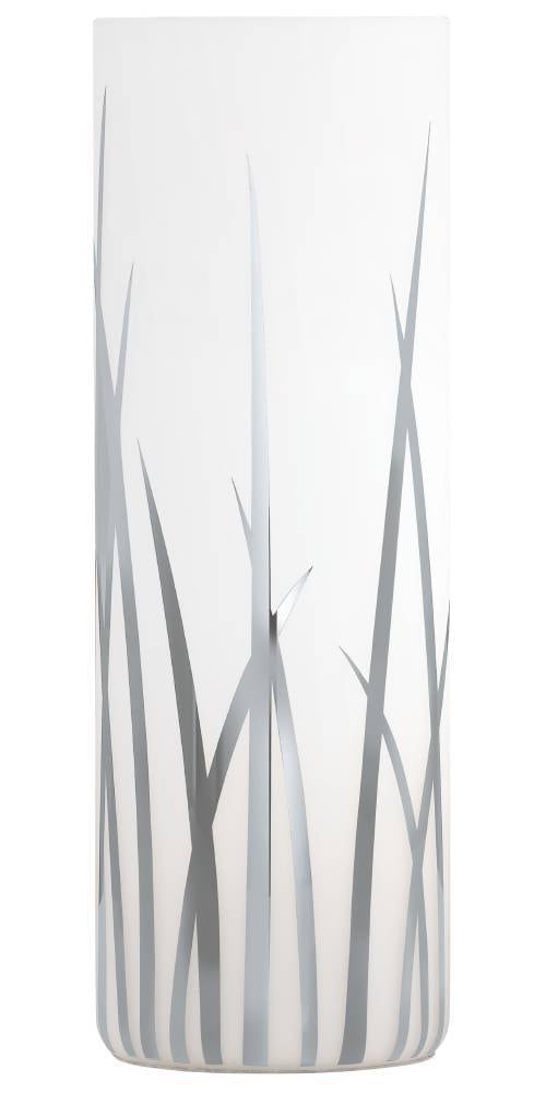 EGLO Tischleuchte »RIVATO Tischlampe, Nachttischlampe, Glas mit Dekor, weiß, chrom, E27« E27 Gräser-Dekor, elegant, modern, Wohnzimmer, Schlafzimmer, 26x9cm