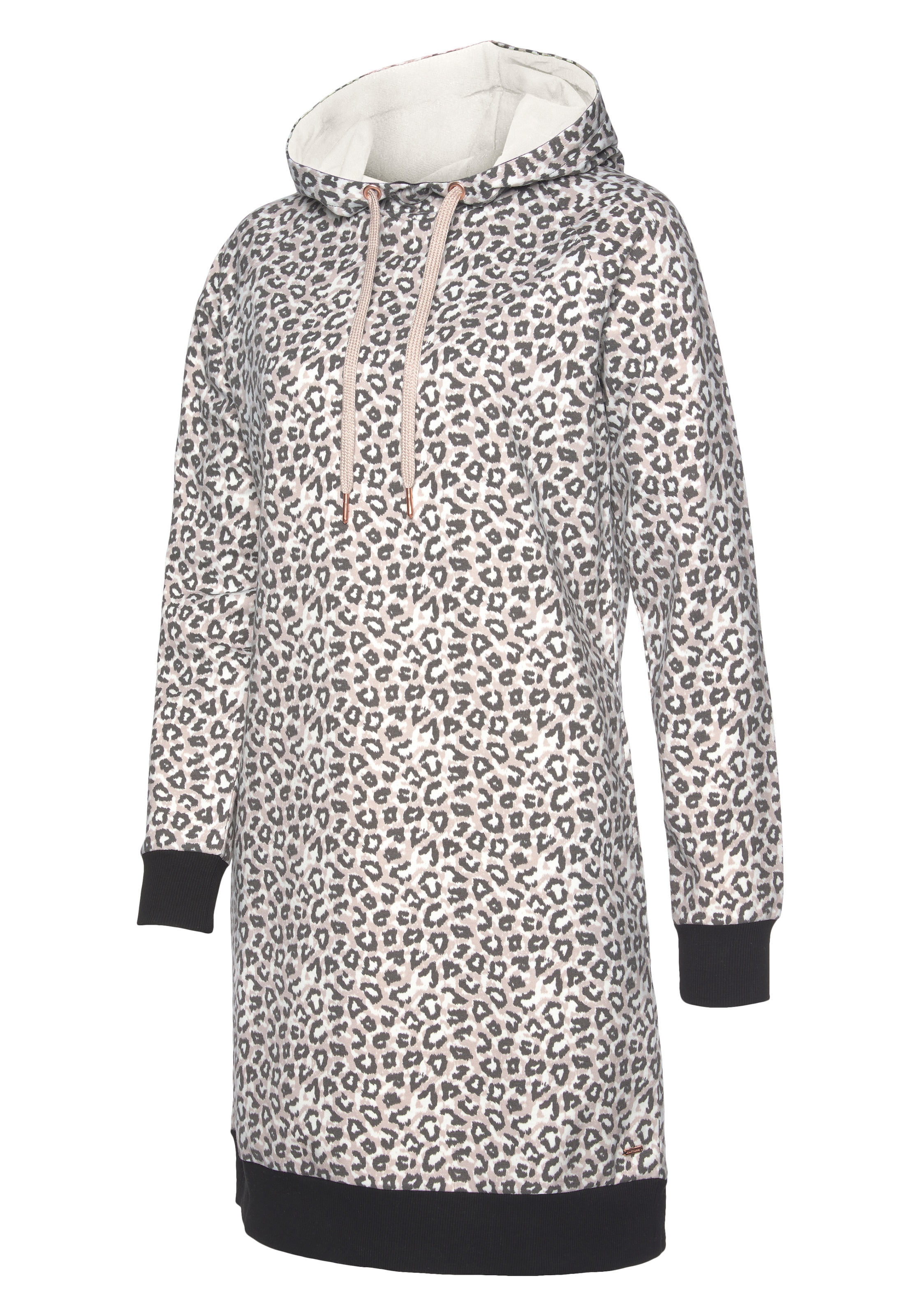 LASCANA Sweatkleid Eingrifftaschen mit Kapuze und seitlichen Eingrifftaschen, Loungewear
