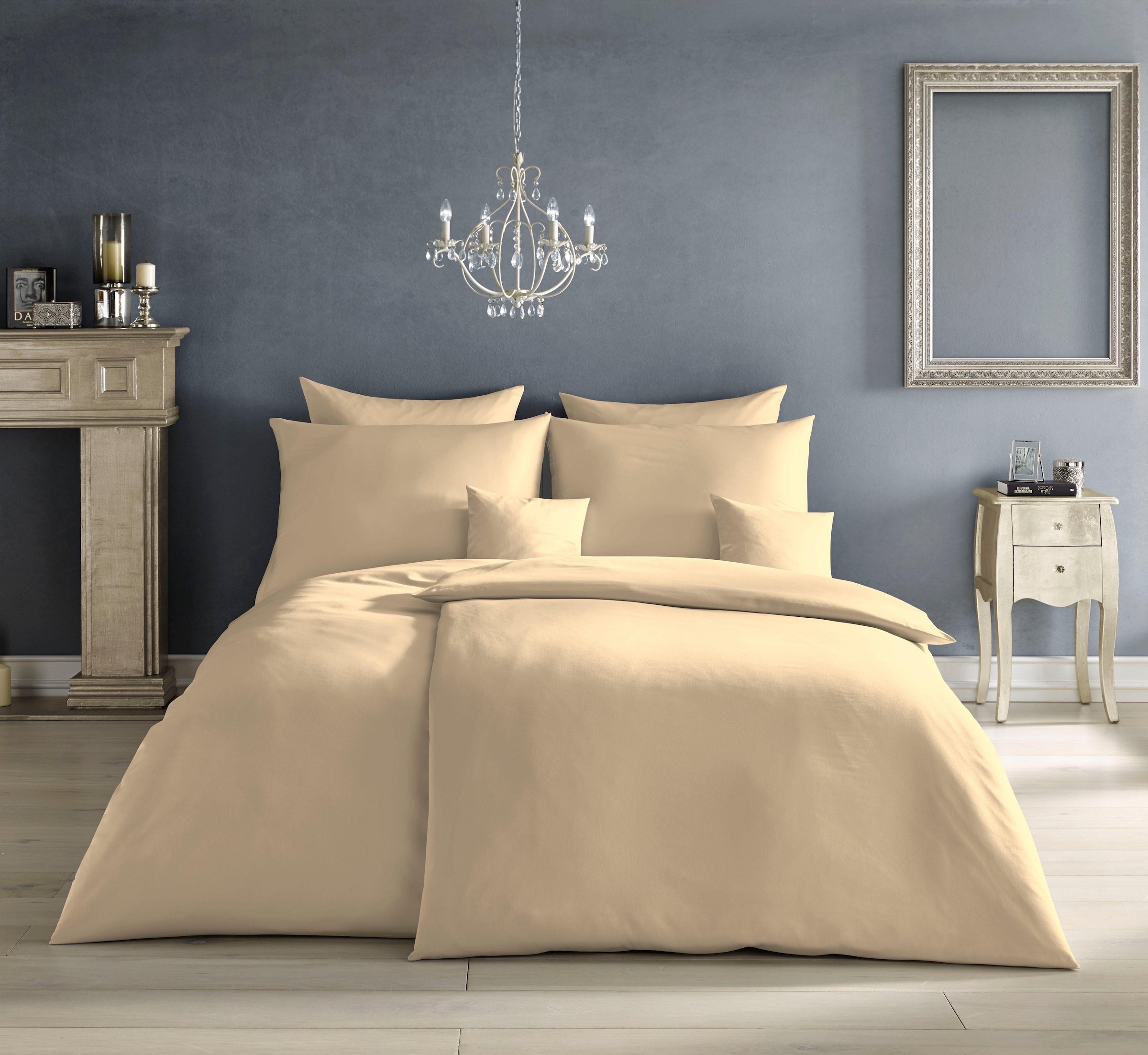 fleuresse Bettwäsche »Colours«, in weicher Interlock Jersey Qualität aus 100% Baumwolle, Bett- und Kopfkissenbezug mit Reißverschluss, STANDARD 100 by OEKO-TEX® zertifiziert