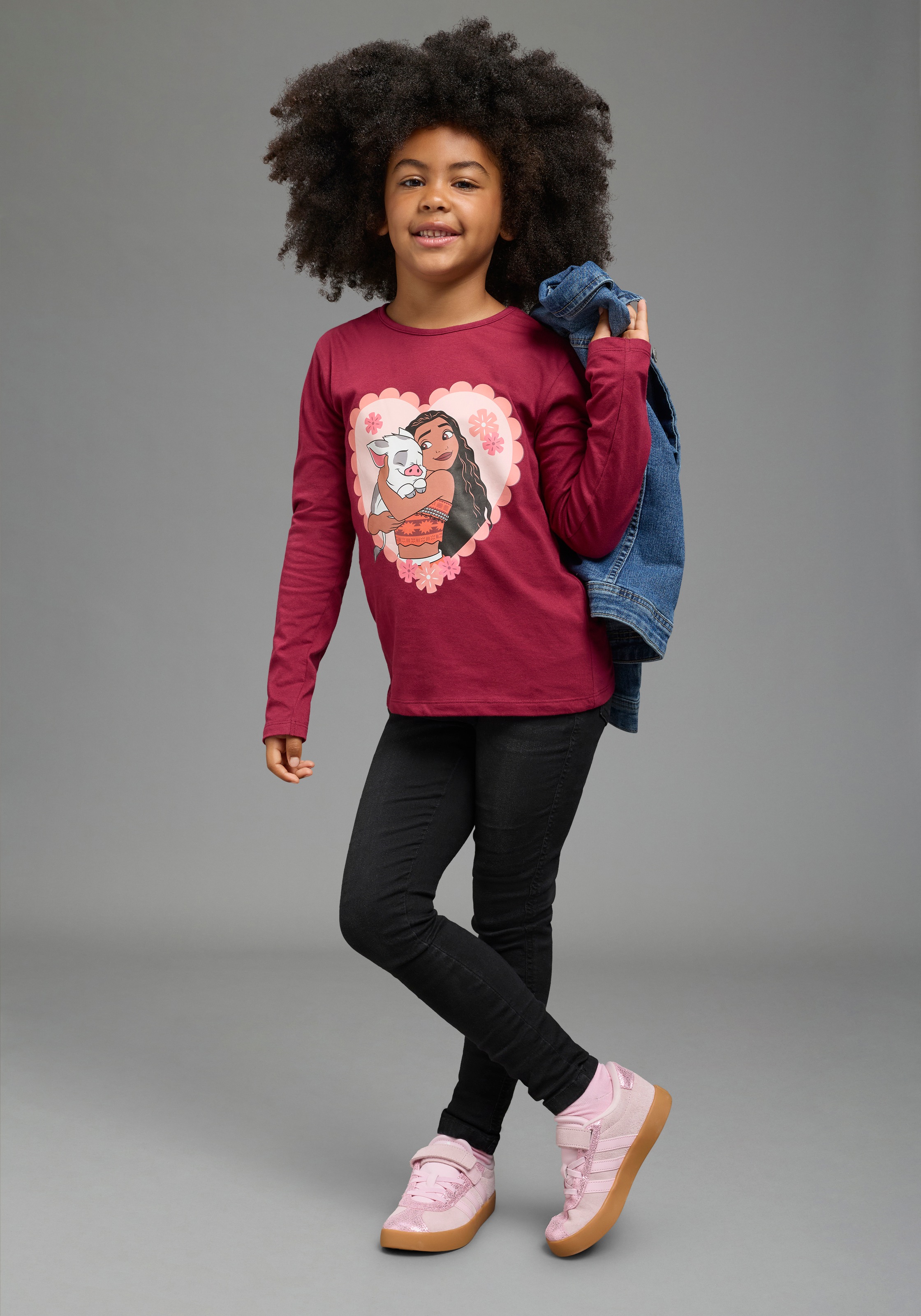 KIDSWORLD Langarmshirt »VIANA Shirt, Disney« Langarm, hüftlange Basic-Passform, bedruckte Optik