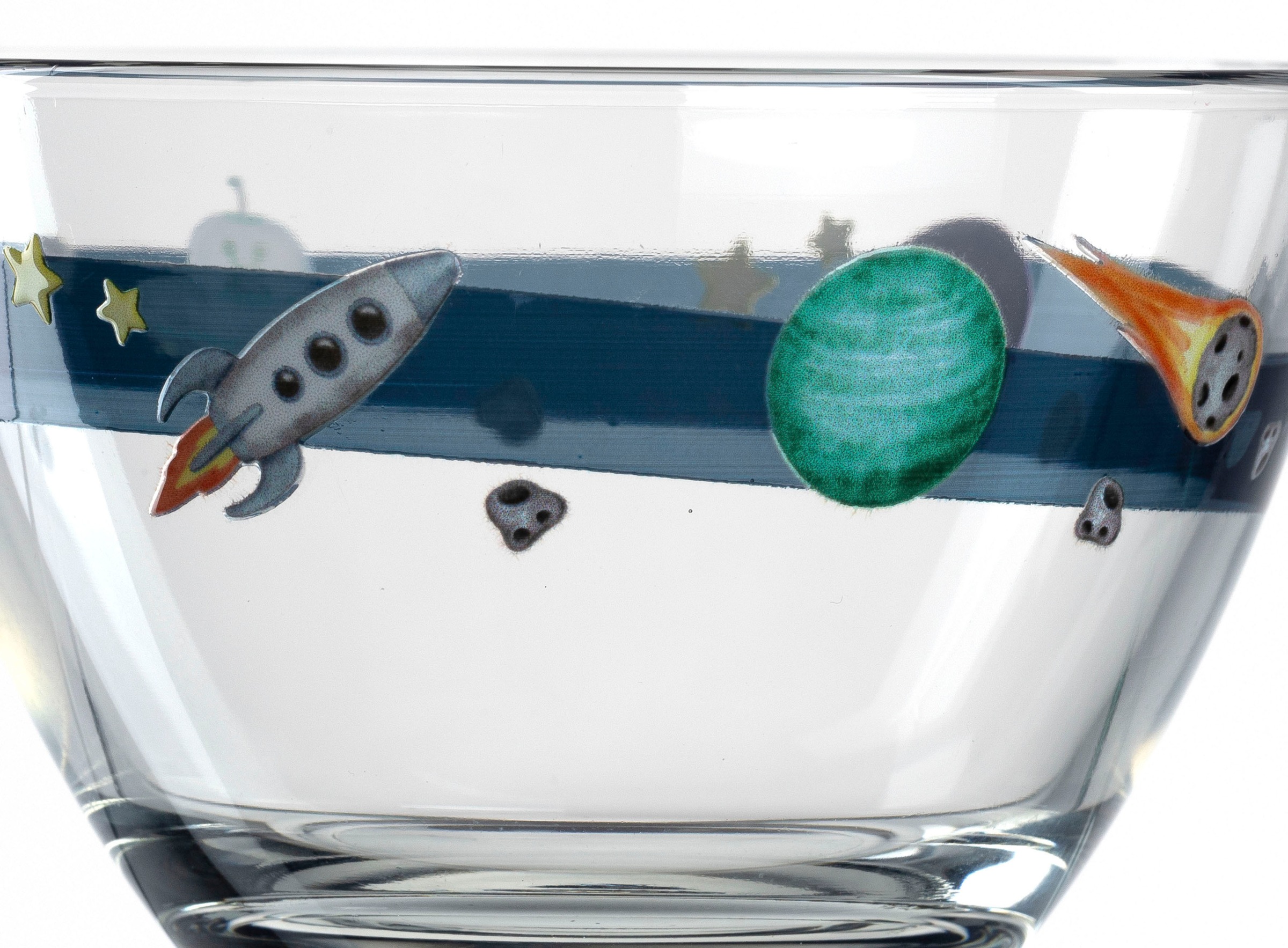 LEONARDO Kinderschale »Weltall BAMBINI AVVENTURA«, 6 tlg., aus Glas, BAMBINI AVVENTURA, 12 cm, Kalk-Natron-Glas