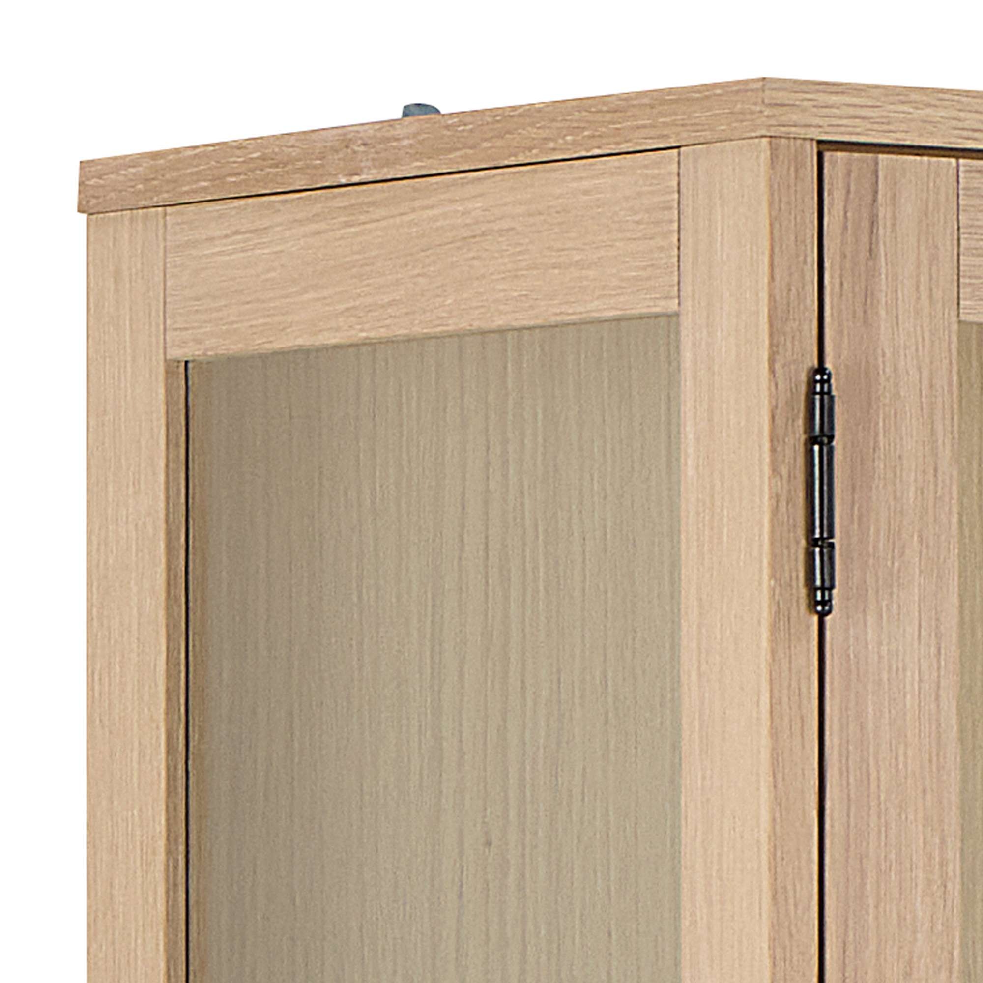 ACTONA GROUP Vitrine »Marte« ölbehandeltes Eiche Furnier, 2 Türen, klar Glas, 94x40x192 cm