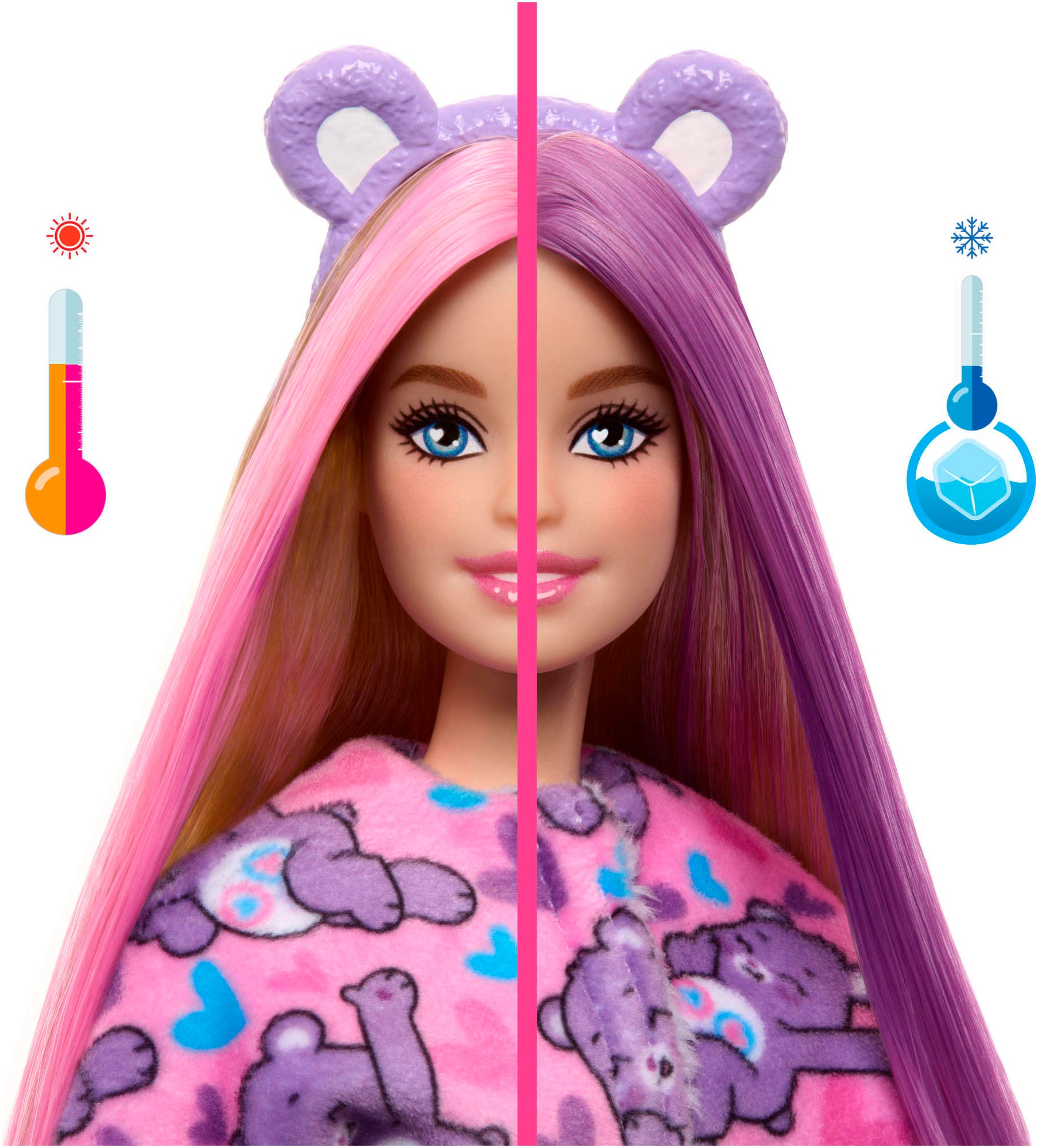 Barbie Anziehpuppe »Cutie Reveal, Glücksbärchis Teile-gern-Bärchi«, inklusive Accessoires