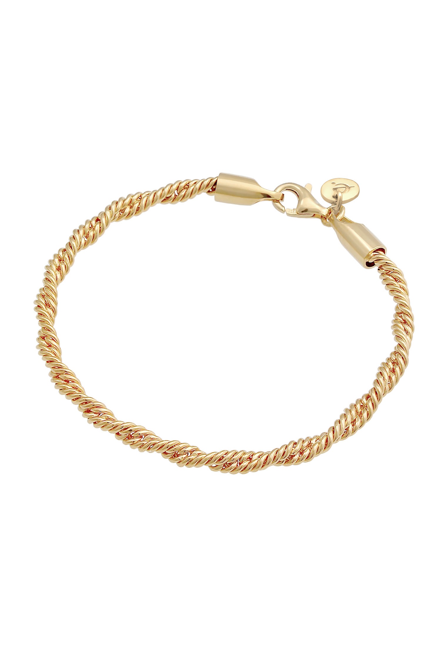 Elli Premium Armkette »Armband Kordel Gedreht Elegant Basic 925 Silber«