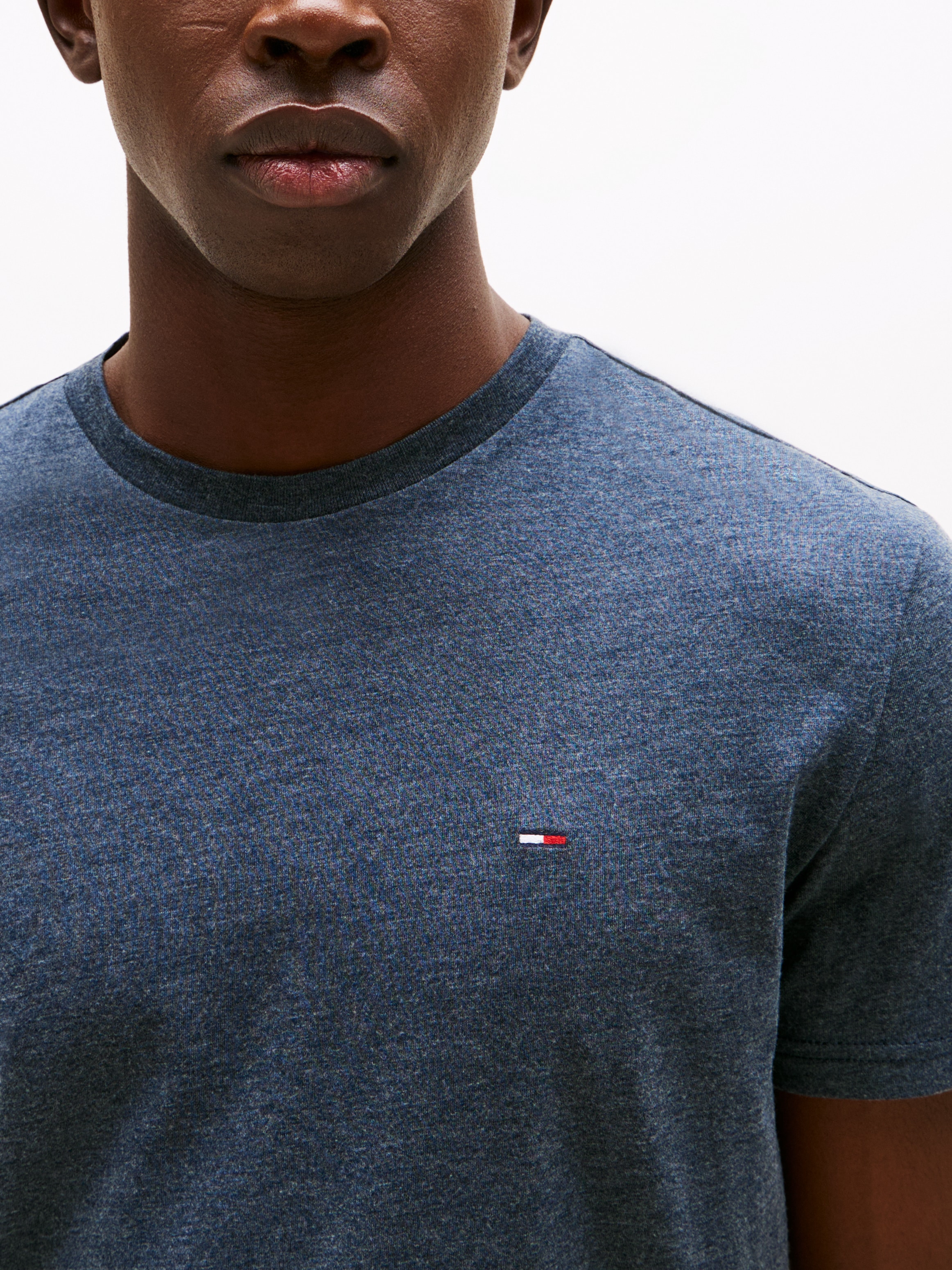 Tommy Jeans T-Shirt »TJM XSLIM JASPE HTR TEE EXT« Mit Rundhalsausschnitt