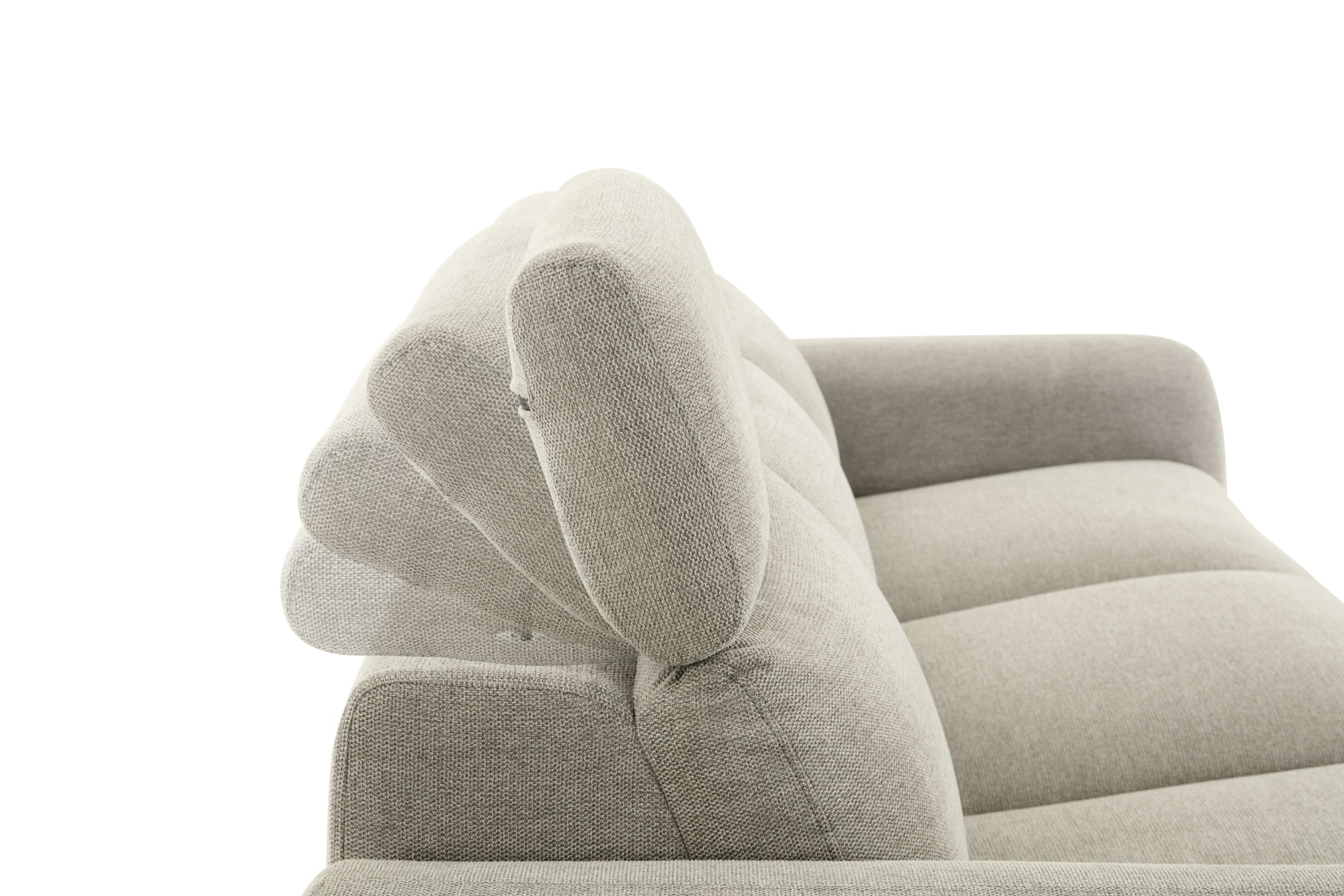 Home affaire Ecksofa »SKAANE Struktur, L-Form, 274 cm, manuelle u. elektrische Funktion,«, 274 cm, mit Kopfteilverstellung und man. oder elektr. Relaxfunktion